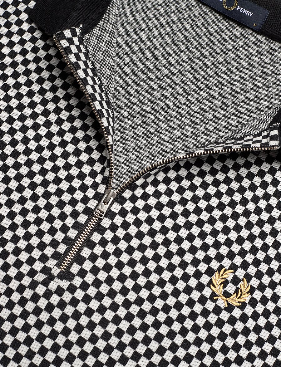 Fred Perry - CHEQUERBOARD POLO SHIRT - kurzärmelig - black - 5