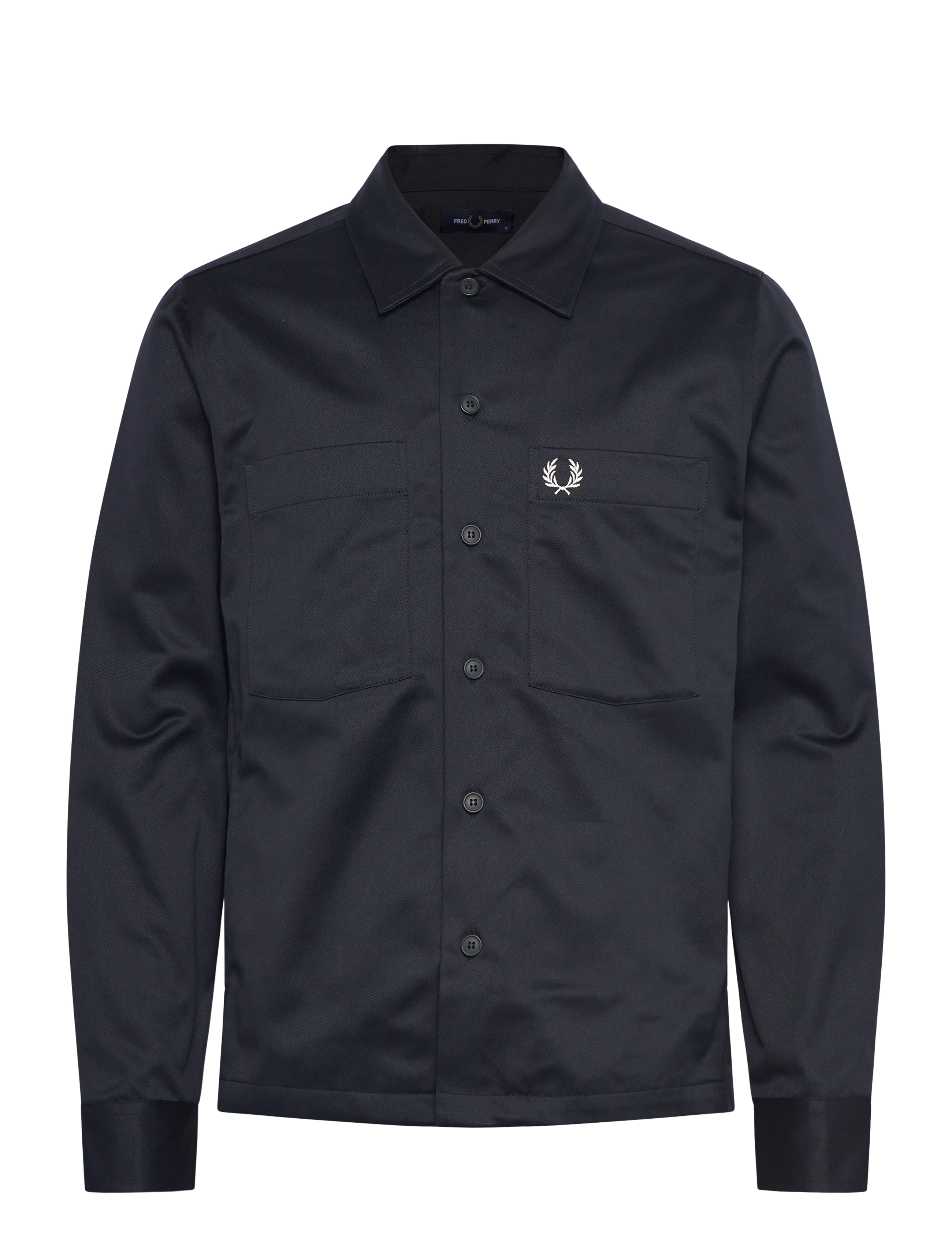 FRED PERRY Twill Overshirt Navy - L - Herren