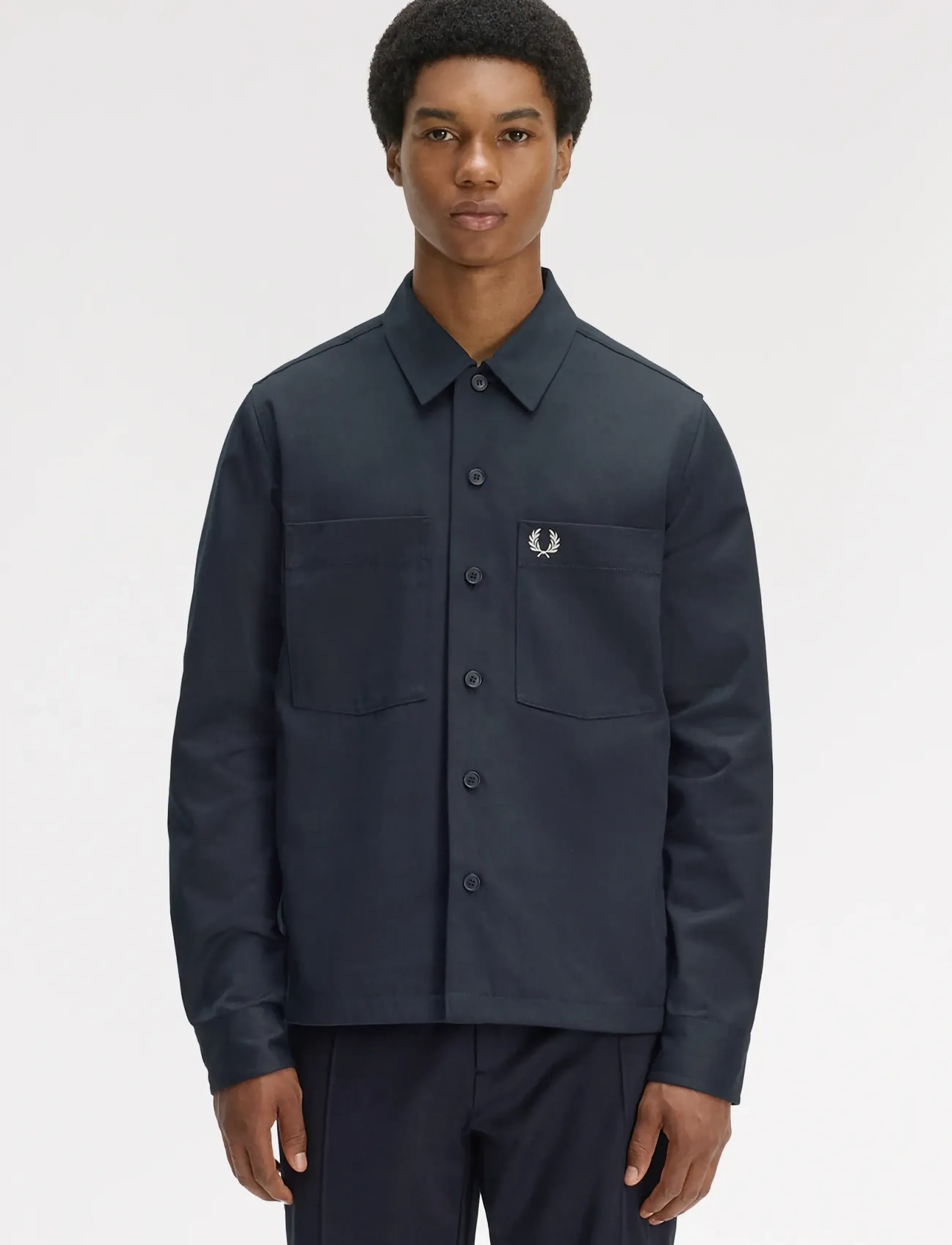 Fred Perry TWILL OVERSHIRT - Casual skjortor - NAVY / navy