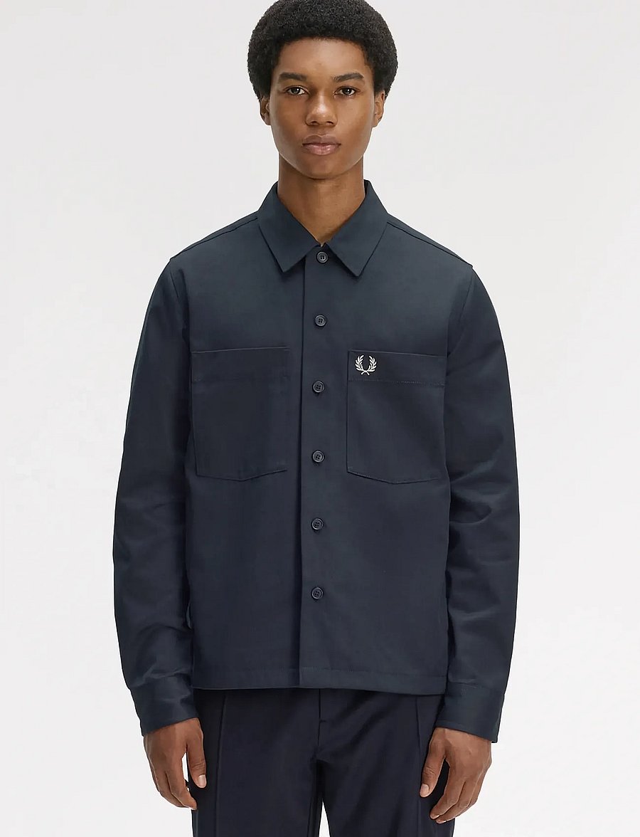 Fred Perry - TWILL OVERSHIRT - casual skjortor - navy - 0
