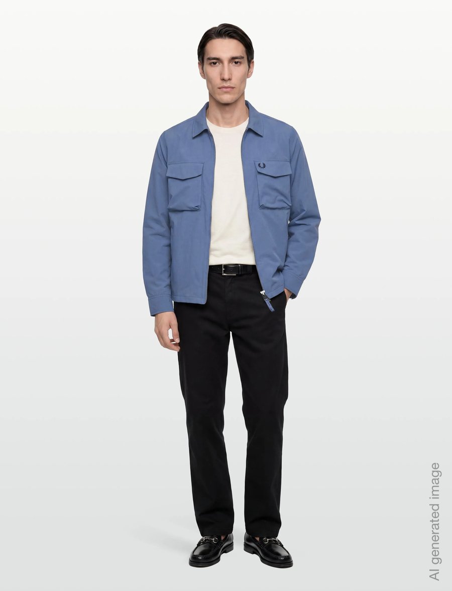 Fred Perry - RIPSTOP POCKET OVERSHIRT - herbstjacken - ace blue - 0