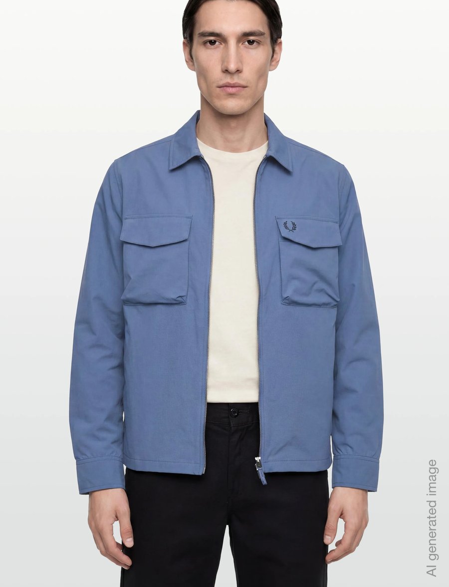 Fred Perry - RIPSTOP POCKET OVERSHIRT - herbstjacken - ace blue - 3