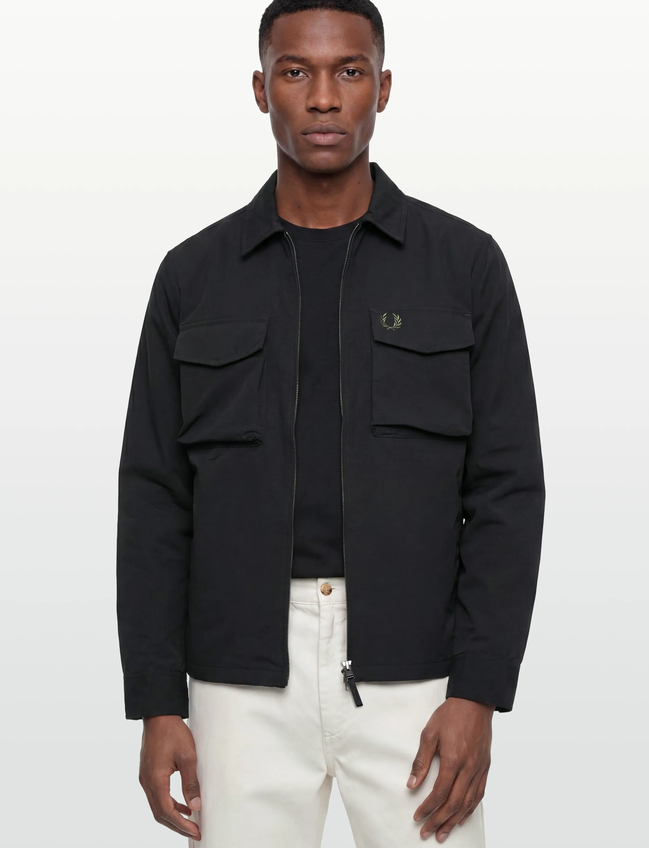 Fred Perry - RIPSTOP POCKET OVERSHIRT - vindjakker - black - 3