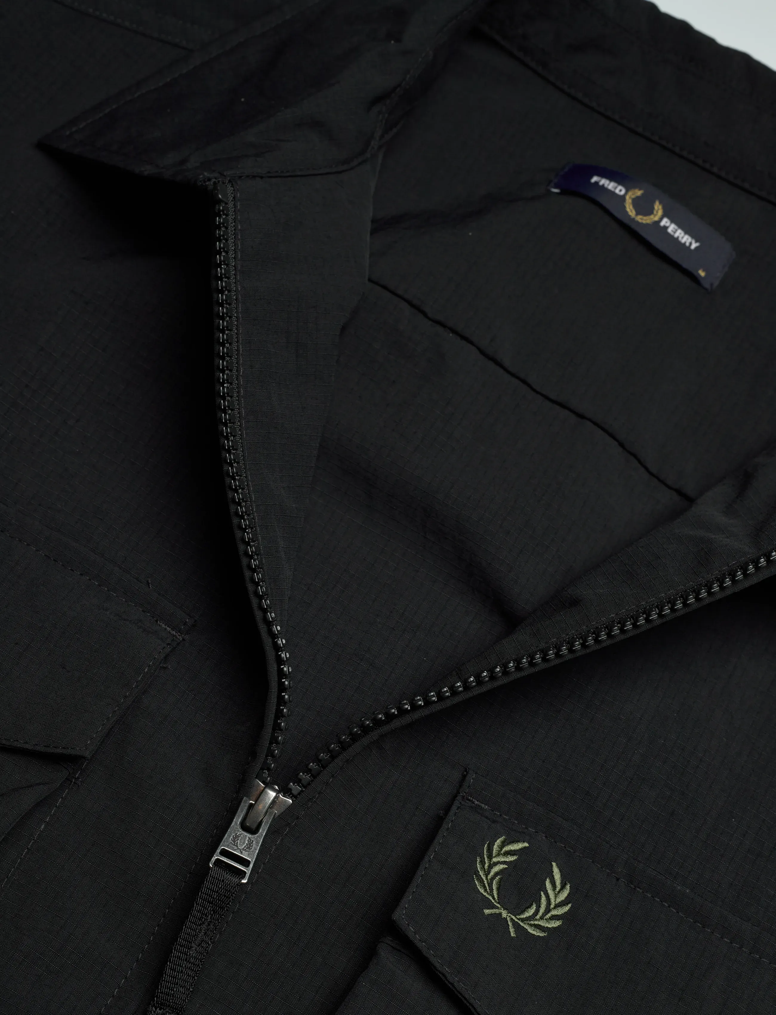 Fred Perry - RIPSTOP POCKET OVERSHIRT - vindjakker - black - 5