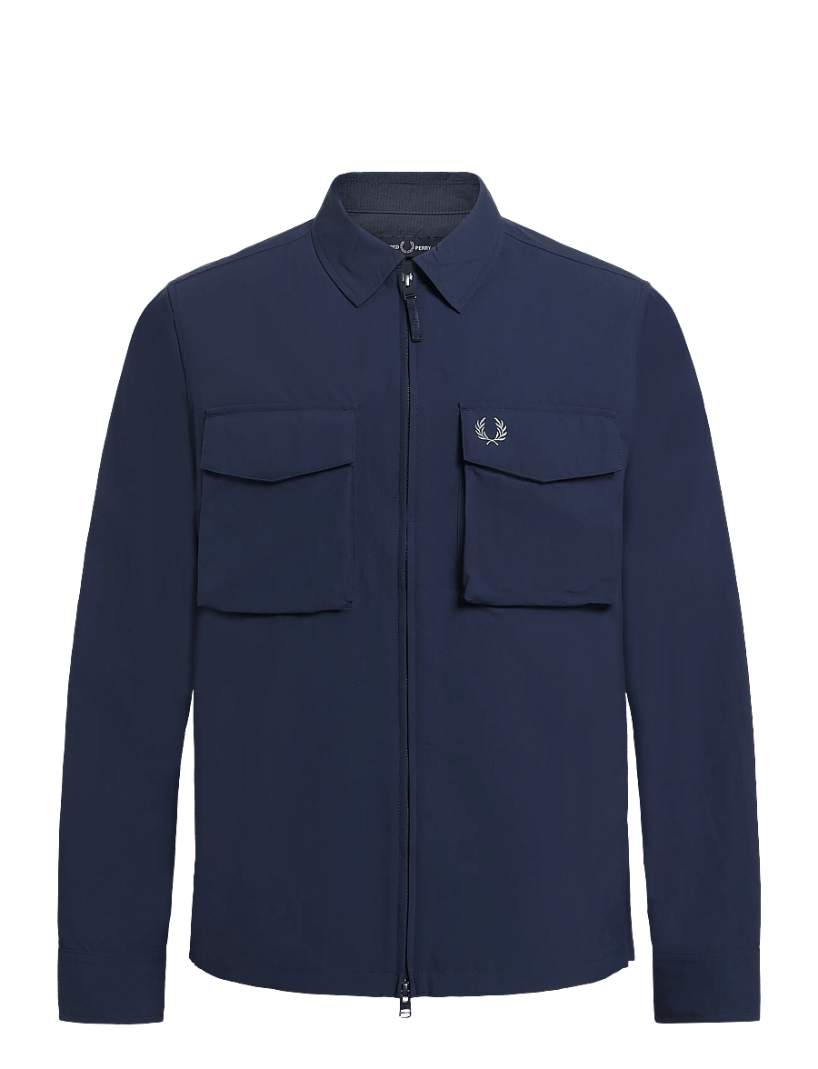 Fred Perry - RIPSTOP POCKET OVERSHIRT - herbstjacken - dark airforce - 0