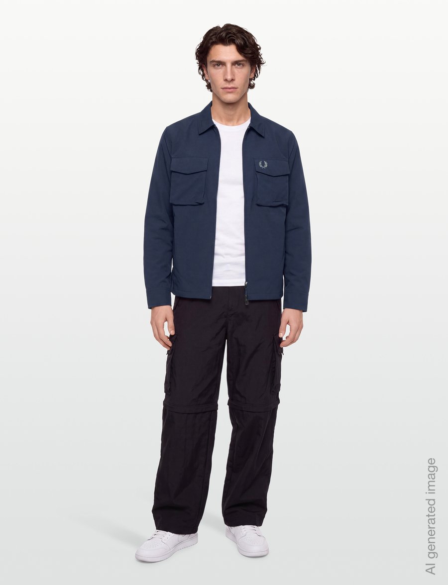Fred Perry - RIPSTOP POCKET OVERSHIRT - syystakit - dark airforce - 0