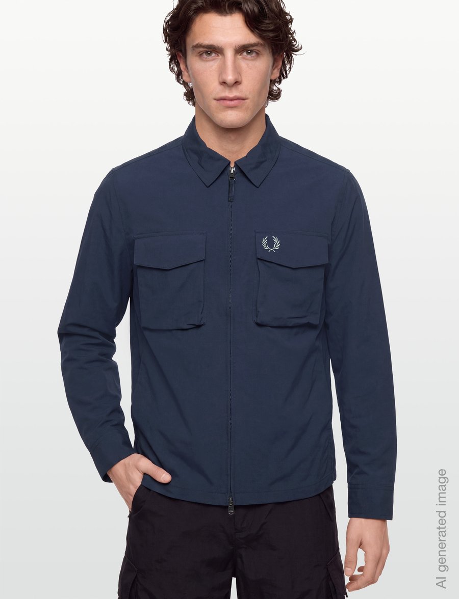 Fred Perry - RIPSTOP POCKET OVERSHIRT - syystakit - dark airforce - 3