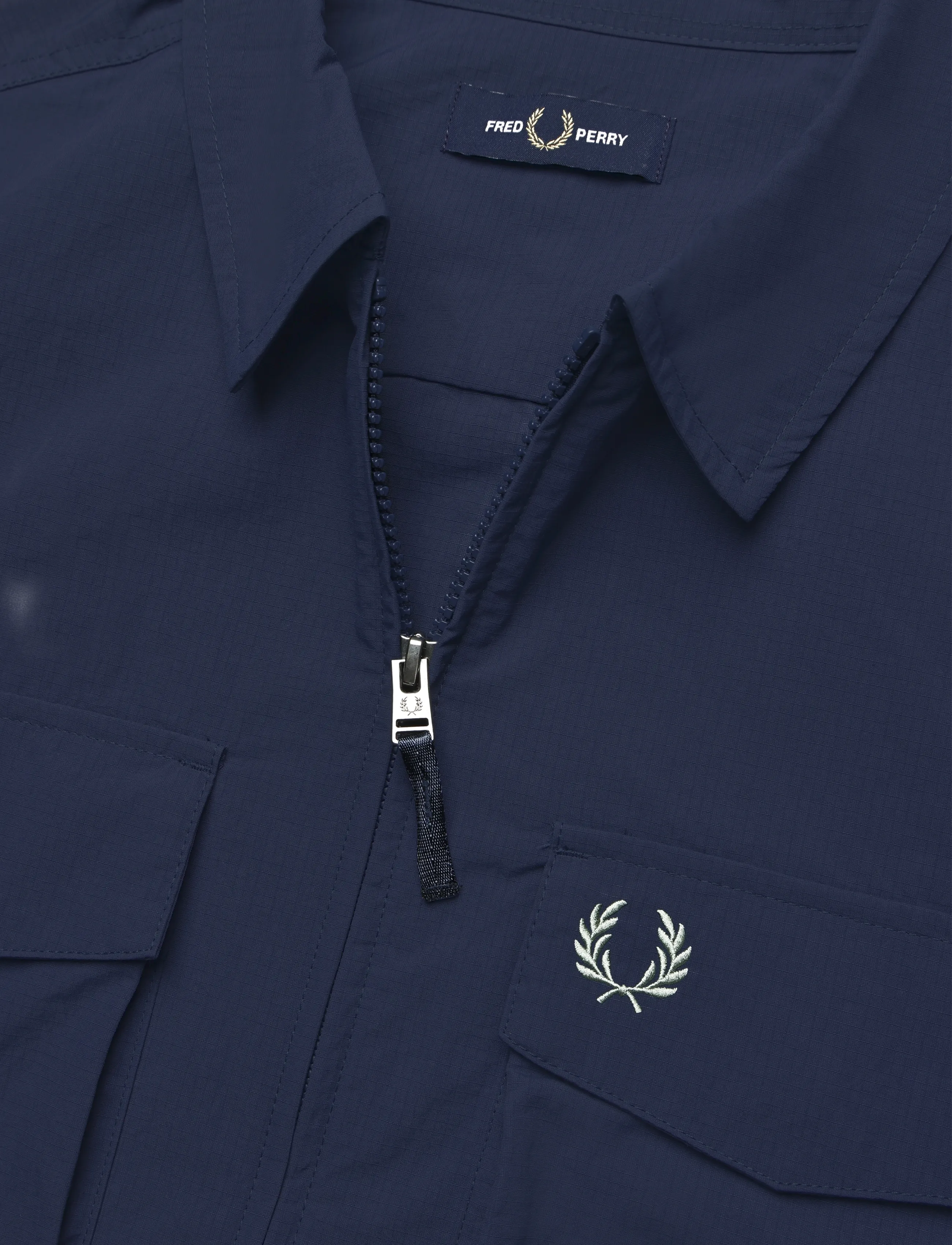 Fred Perry - RIPSTOP POCKET OVERSHIRT - herbstjacken - dark airforce - 2