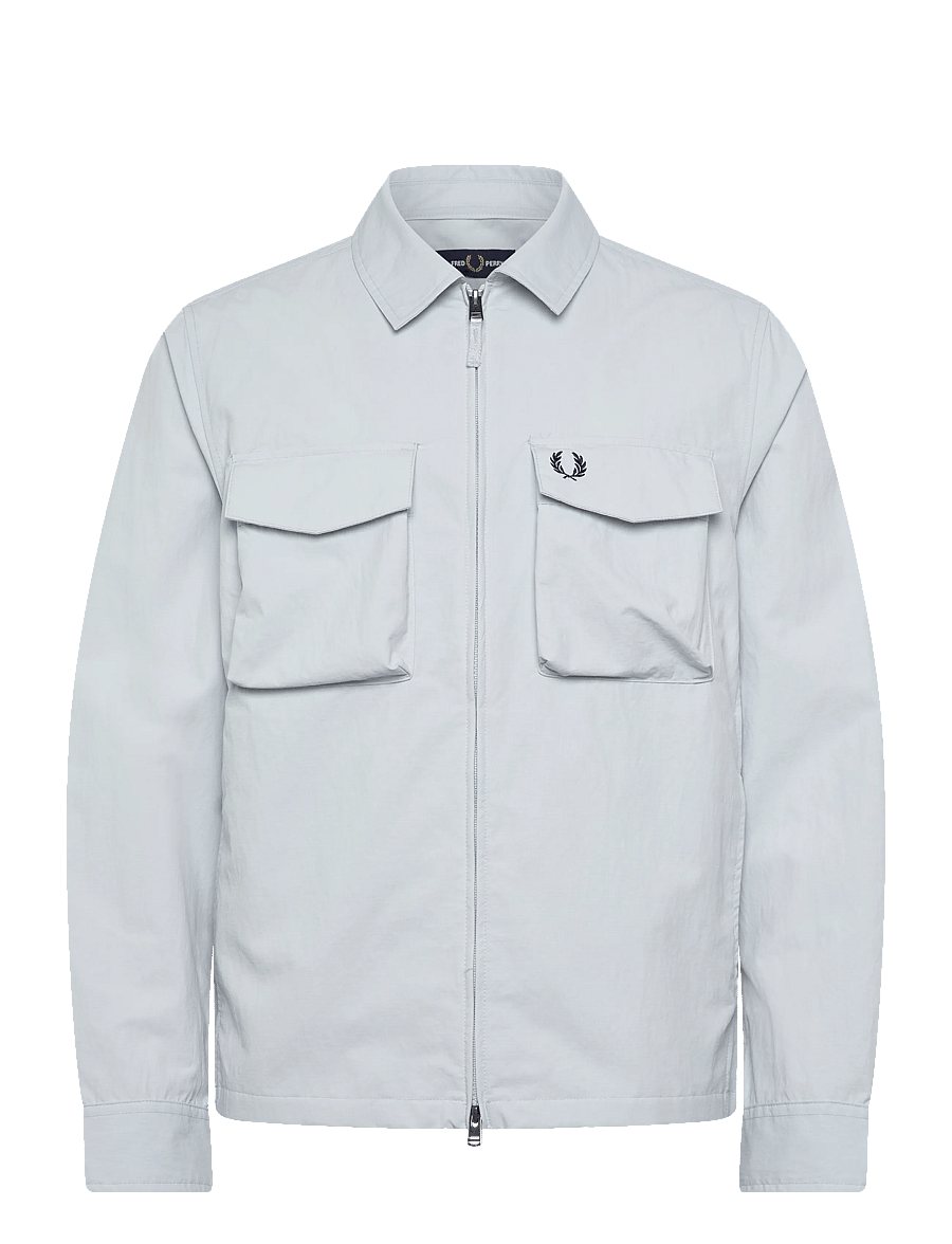 Fred Perry - RIPSTOP POCKET OVERSHIRT - herbstjacken - dusky blue - 1