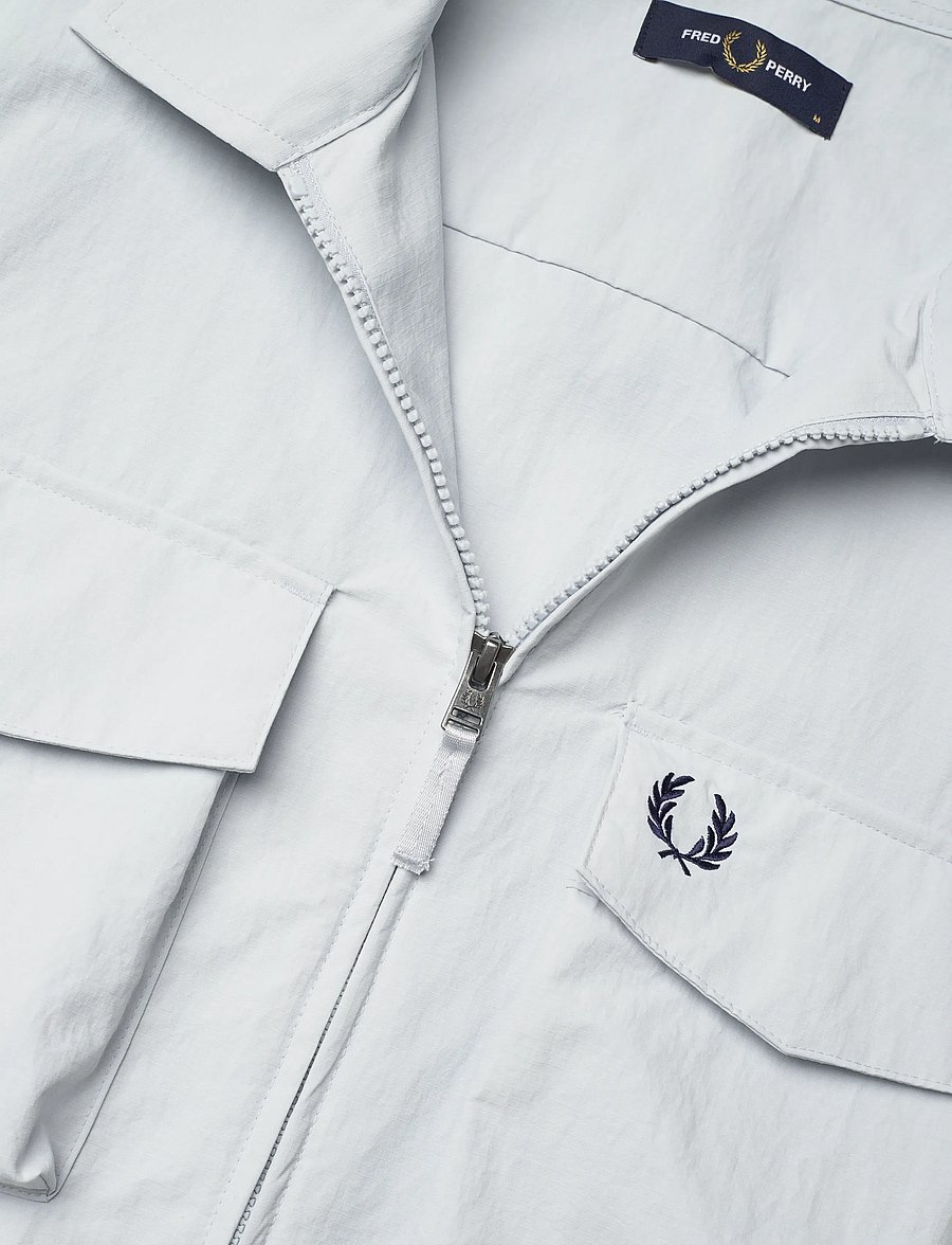 Fred Perry - RIPSTOP POCKET OVERSHIRT - herbstjacken - dusky blue - 4
