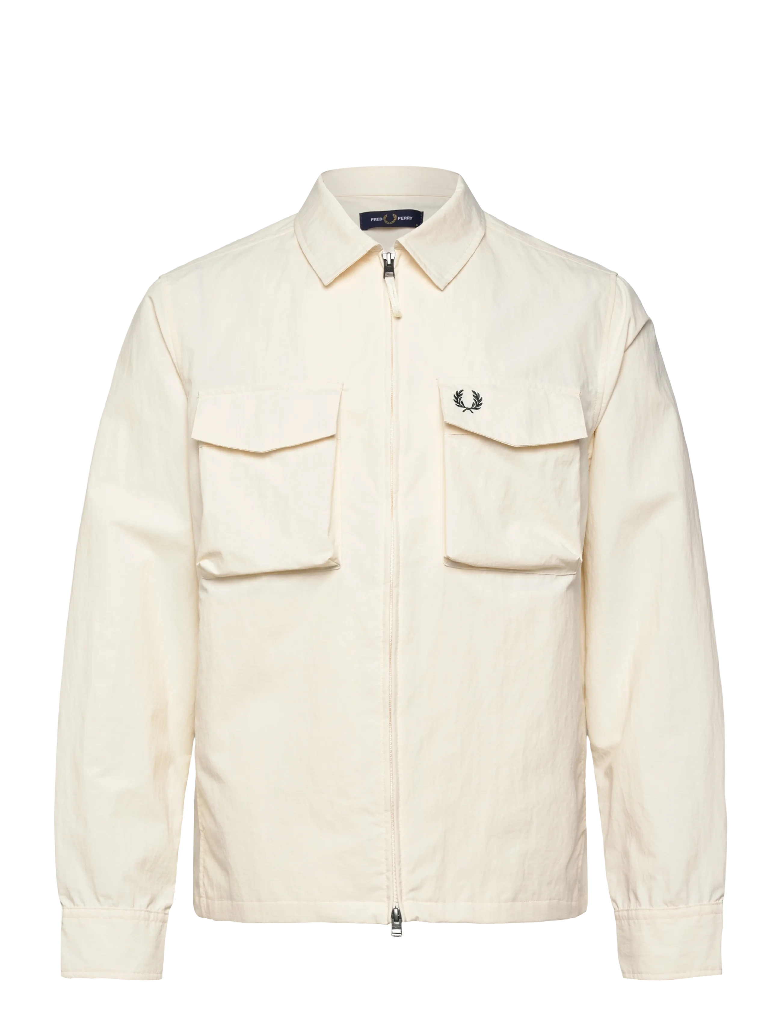 Fred Perry RIPSTOP POCKET OVERSHIRT - Fred Perry - ECRU / cream