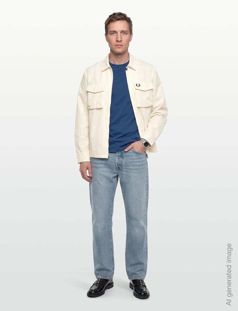 Fred Perry - RIPSTOP POCKET OVERSHIRT - efterårsjakker - ecru - 0