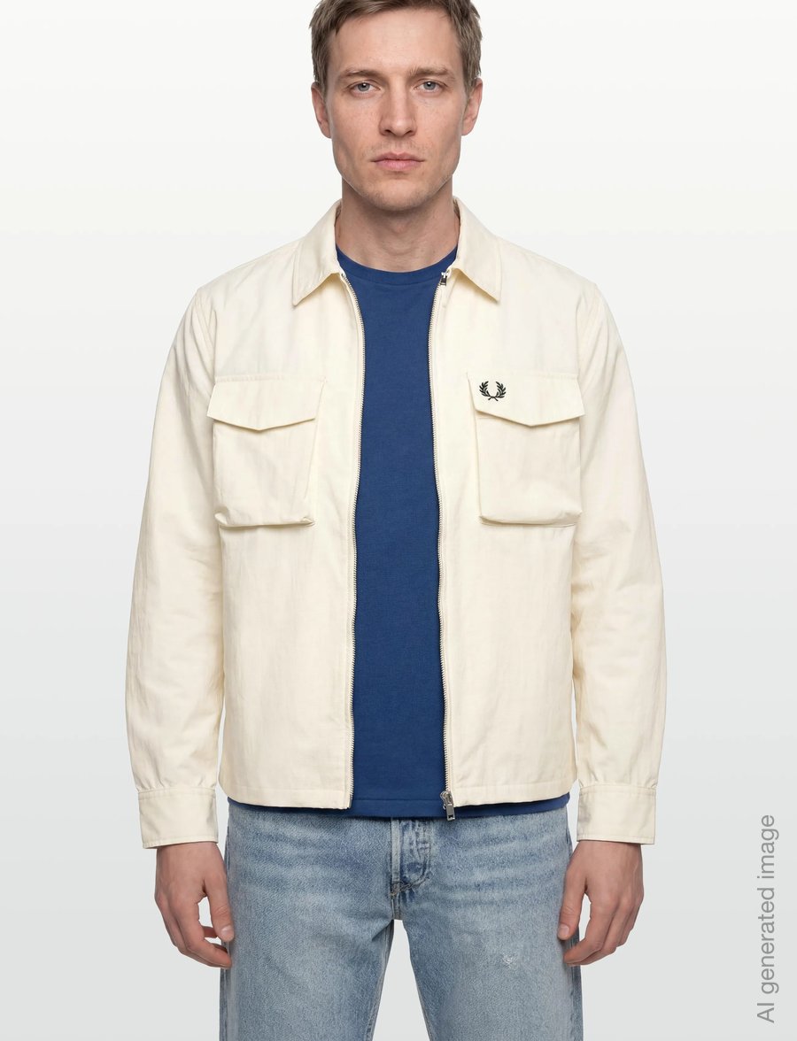 Fred Perry - RIPSTOP POCKET OVERSHIRT - efterårsjakker - ecru - 3
