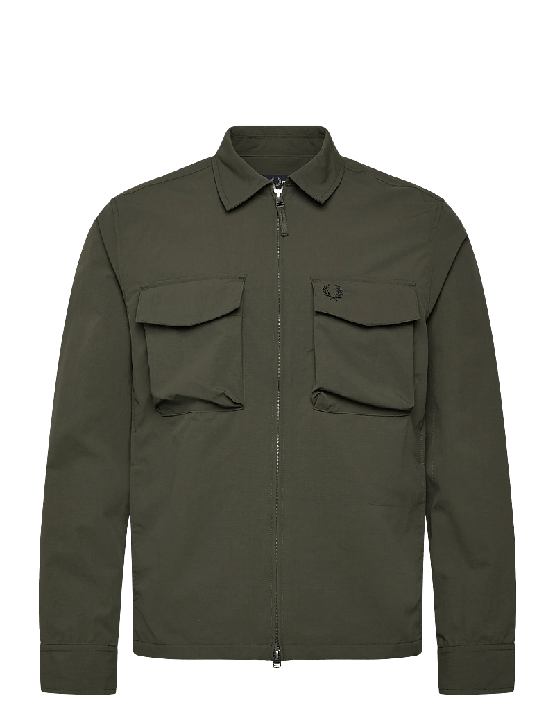 Fred Perry - RIPSTOP POCKET OVERSHIRT - frühlingsjacken - hunting green - 0