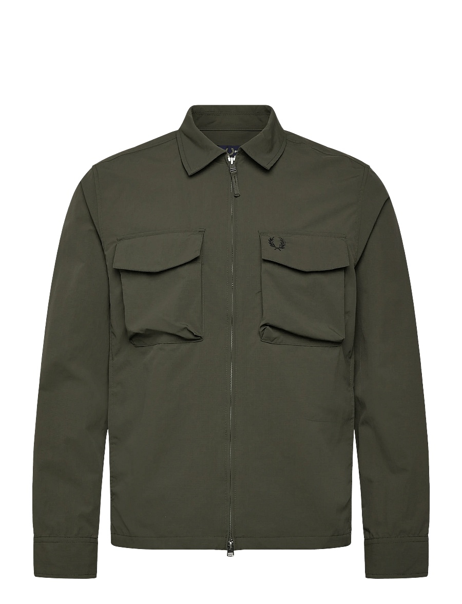 Fred Perry - RIPSTOP POCKET OVERSHIRT - fall jackets - hunting green - 1