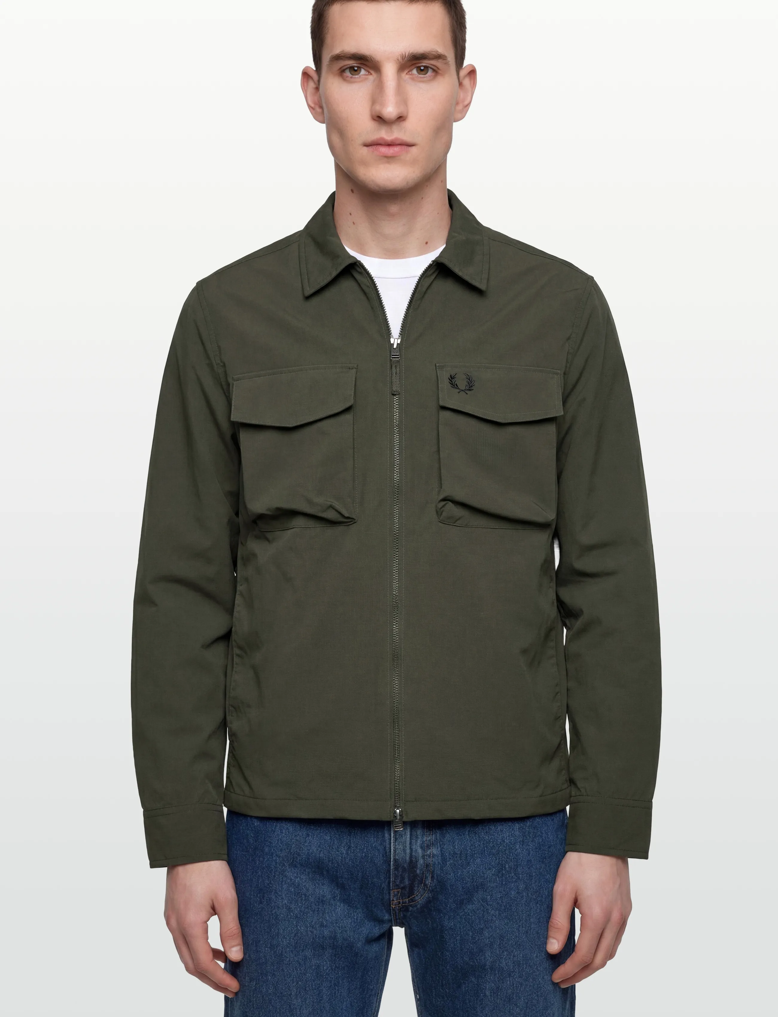Fred Perry - RIPSTOP POCKET OVERSHIRT - vindjakker - hunting green - 3