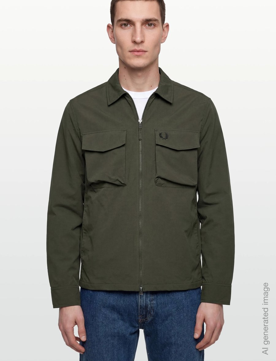 Fred Perry - RIPSTOP POCKET OVERSHIRT - fall jackets - hunting green - 3