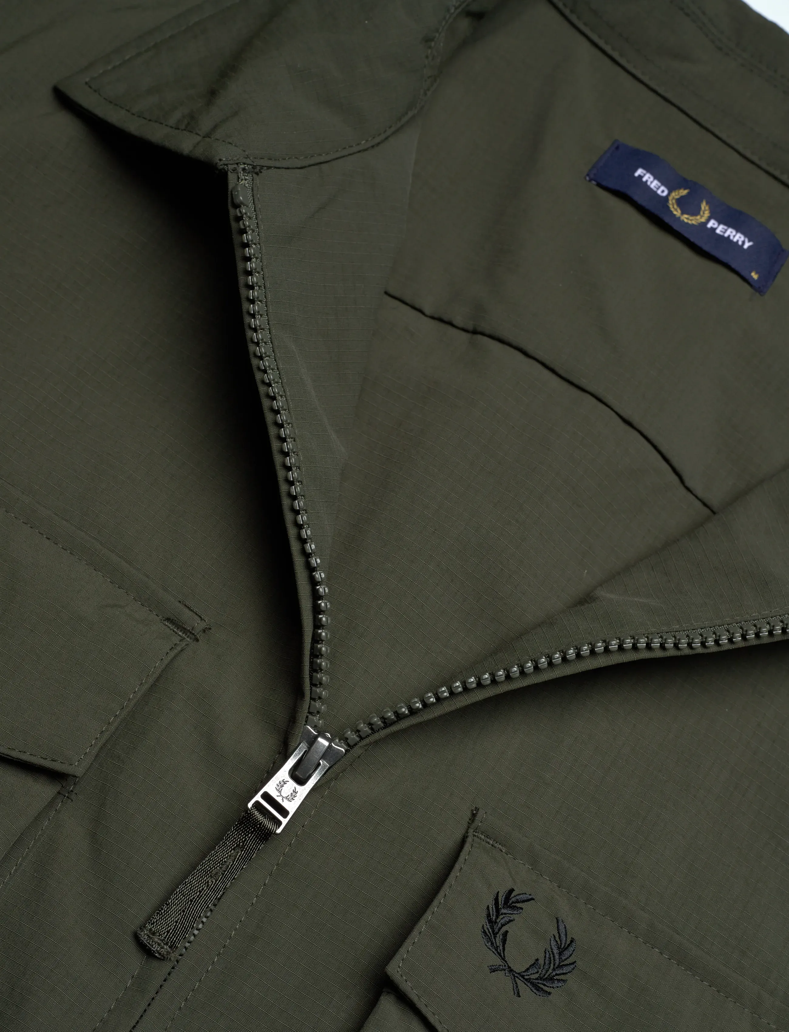 Fred Perry - RIPSTOP POCKET OVERSHIRT - vindjakker - hunting green - 5