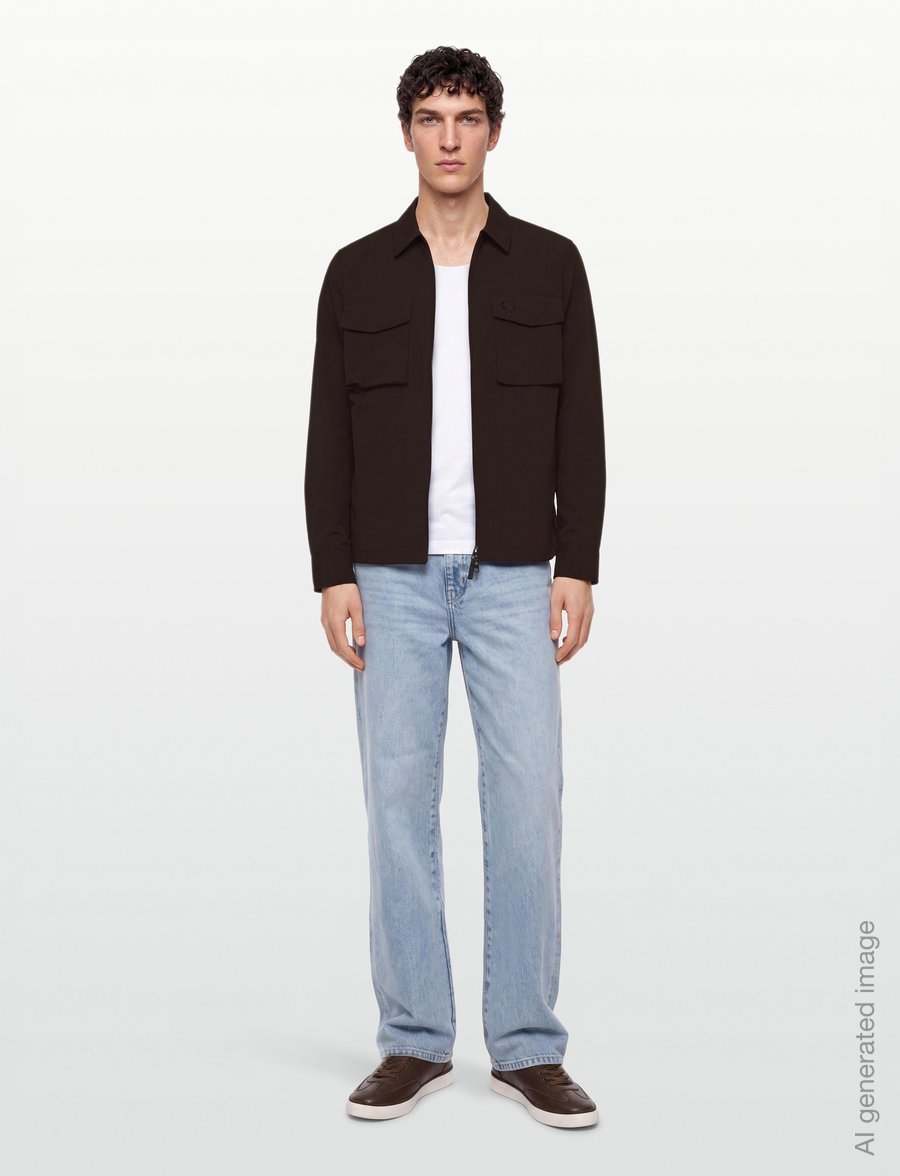 Fred Perry - RIPSTOP POCKET OVERSHIRT - herbstjacken - rich brown - 0