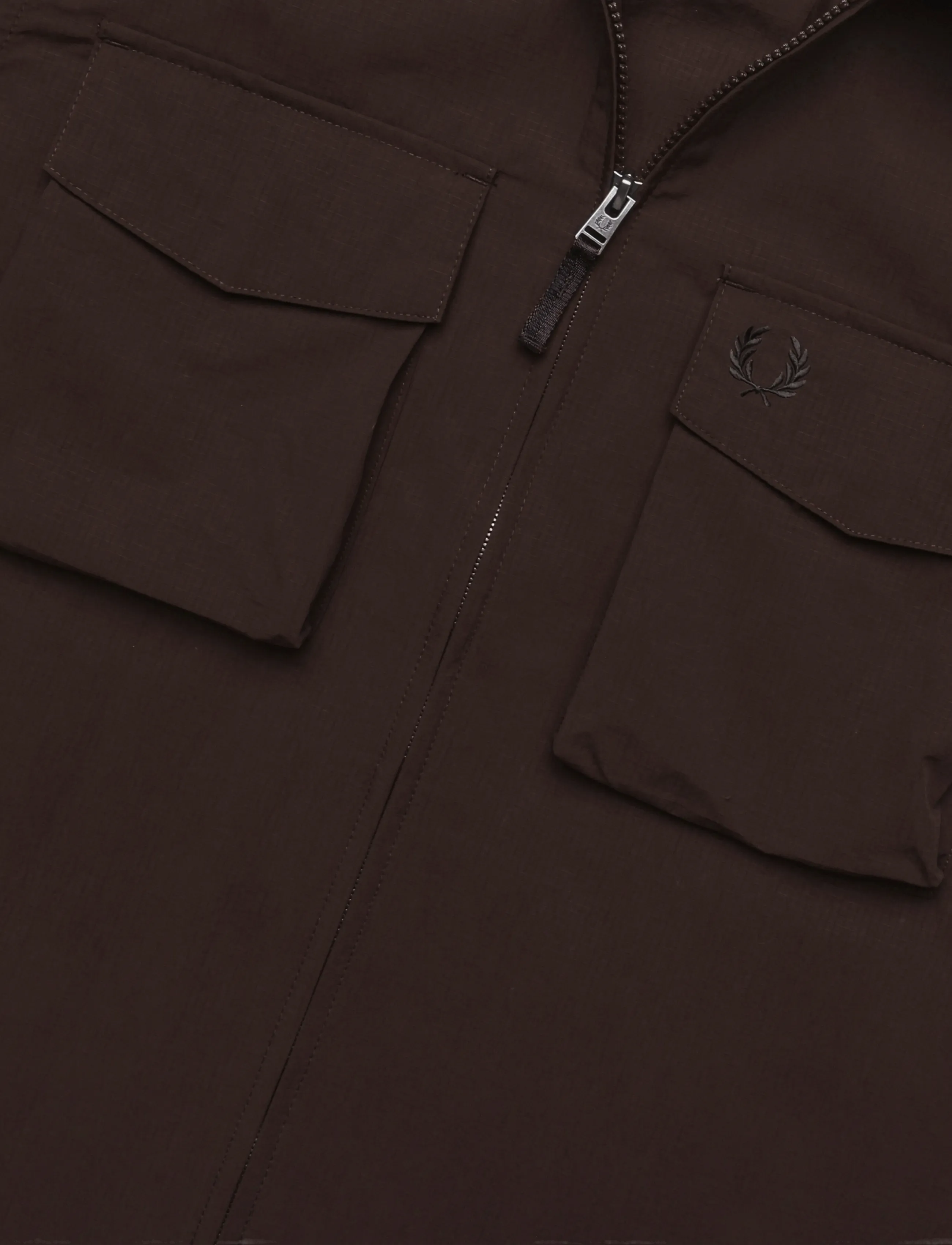 Fred Perry - RIPSTOP POCKET OVERSHIRT - fall jackets - rich brown - 2