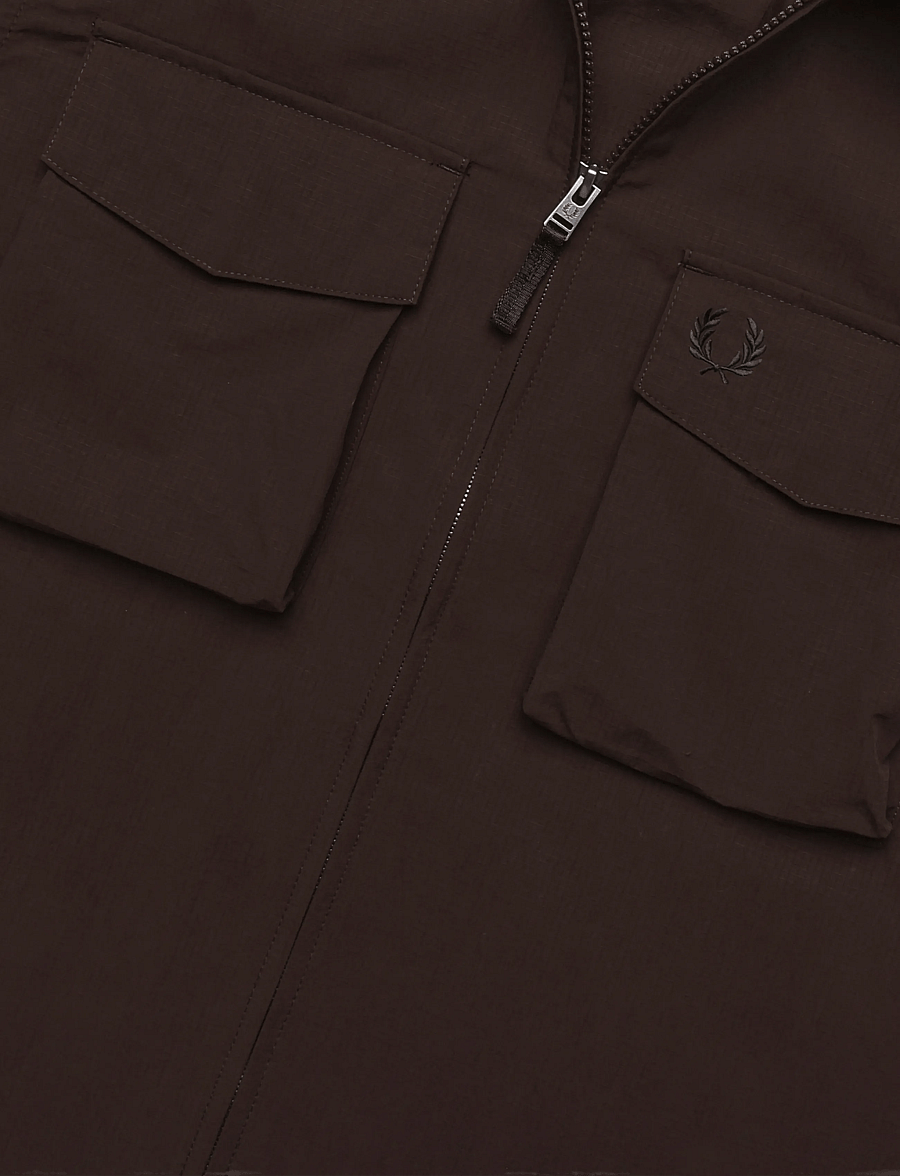 Fred Perry - RIPSTOP POCKET OVERSHIRT - fall jackets - rich brown - 2