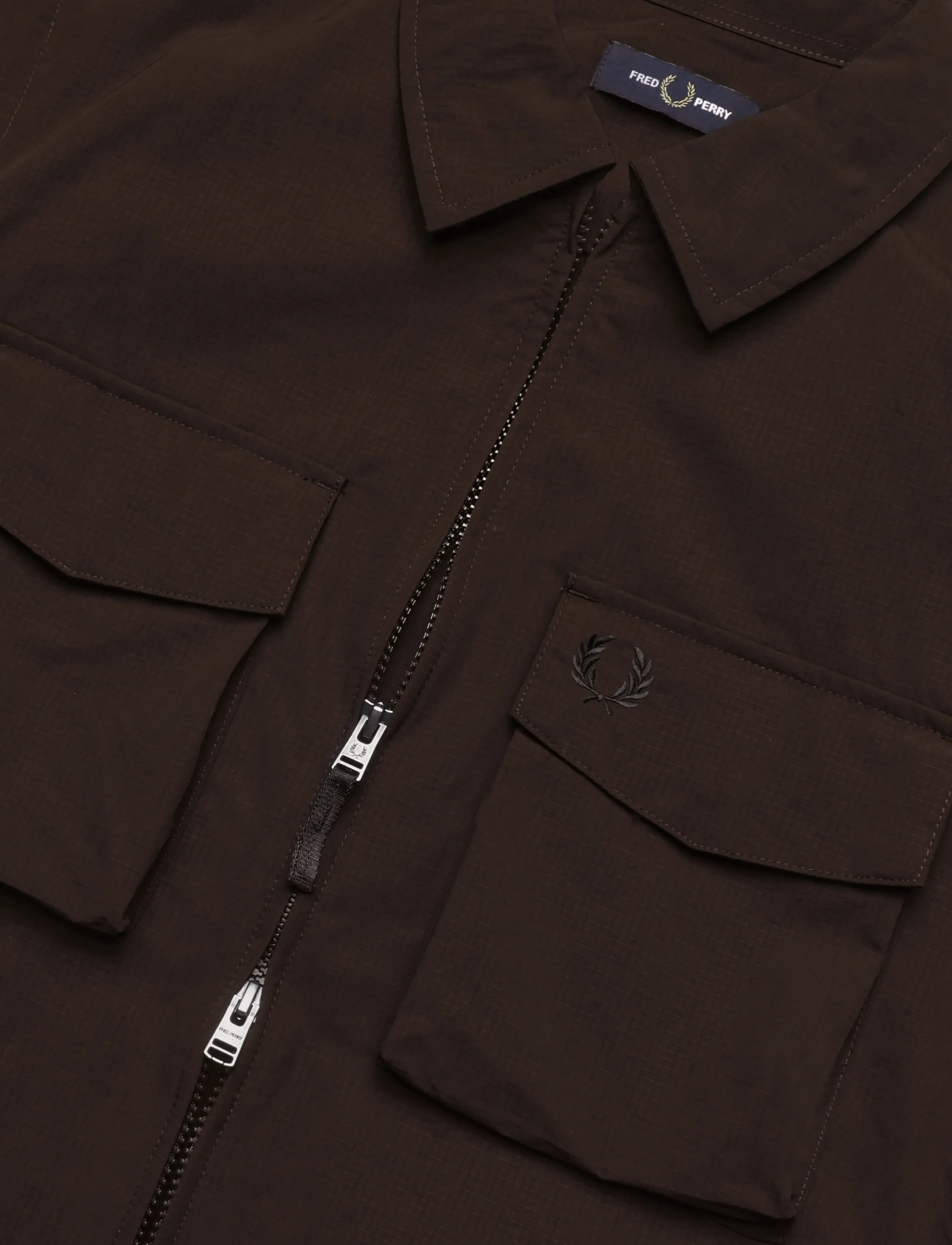 Fred Perry - RIPSTOP POCKET OVERSHIRT - fall jackets - rich brown - 3