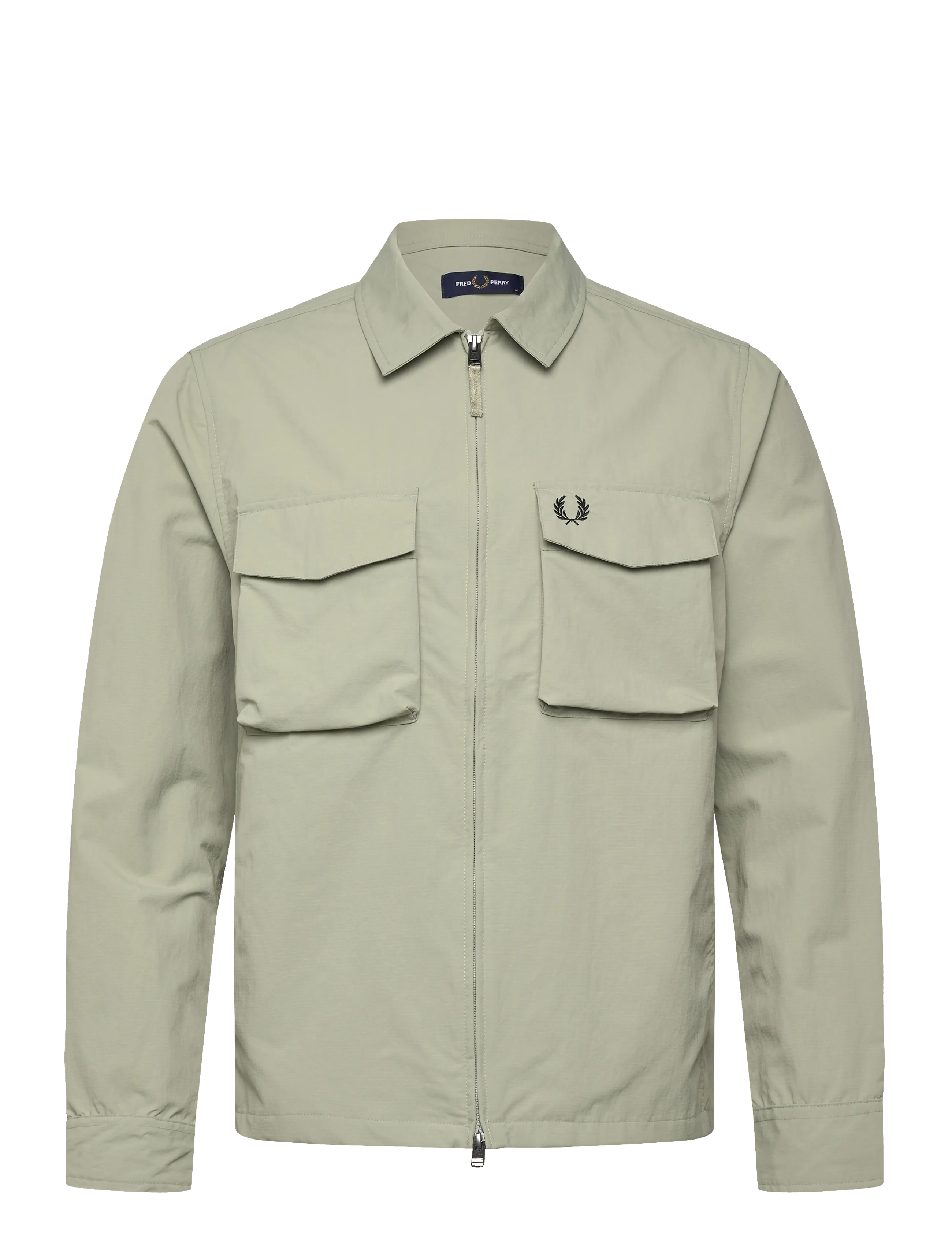 Fred Perry RIPSTOP POCKET OVERSHIRT - Fred Perry - SEAGRASS / khaki/green