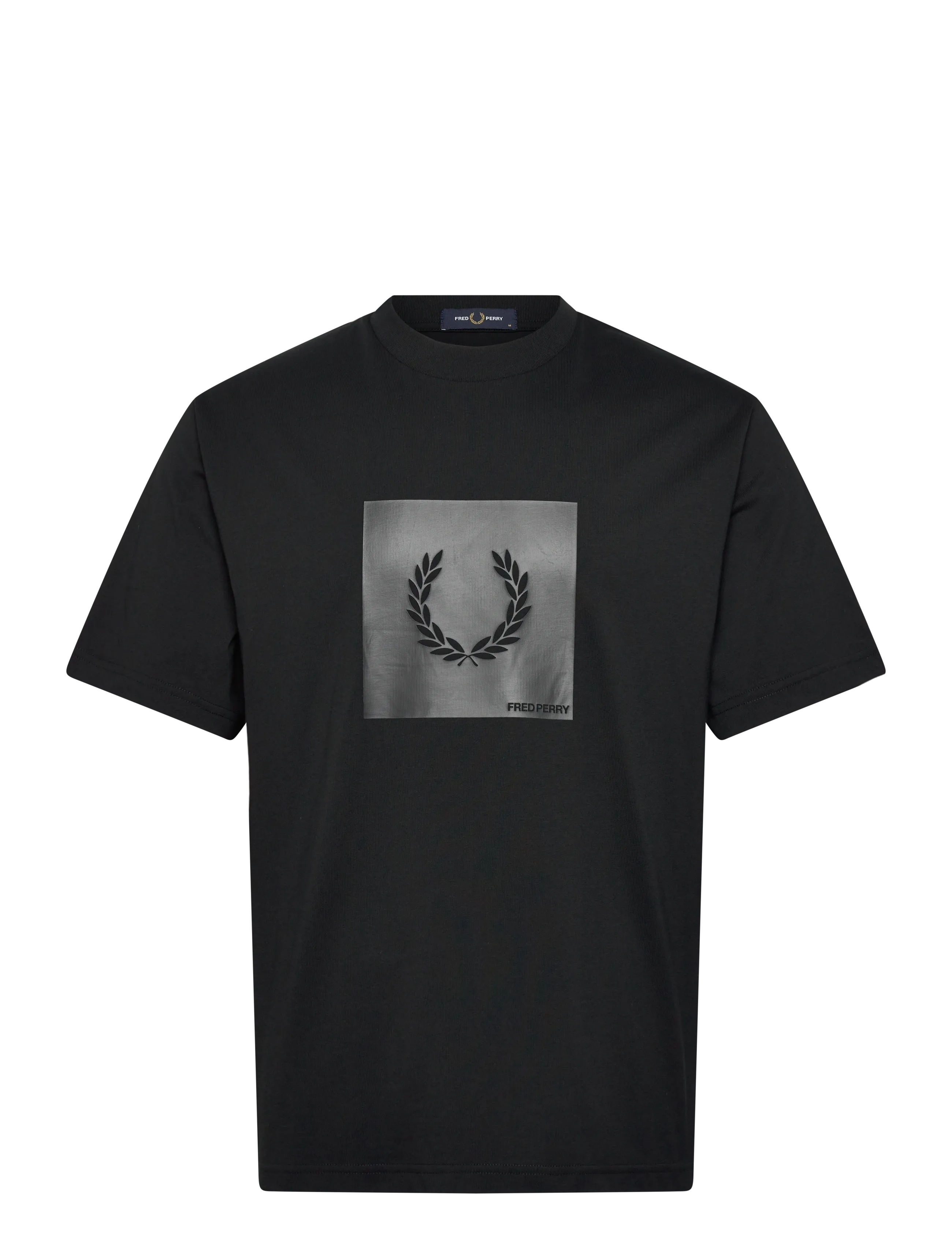 Fred Perry BOX GRAPHIC T-SHIRT - T-Shirts - BLACK / black