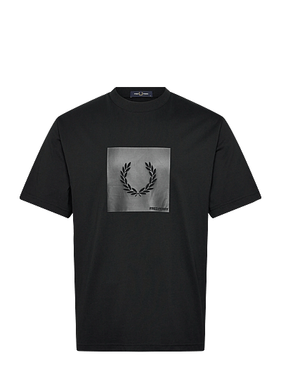 Fred Perry BOX GRAPHIC T-SHIRT - Fred Perry - BLACK / black
