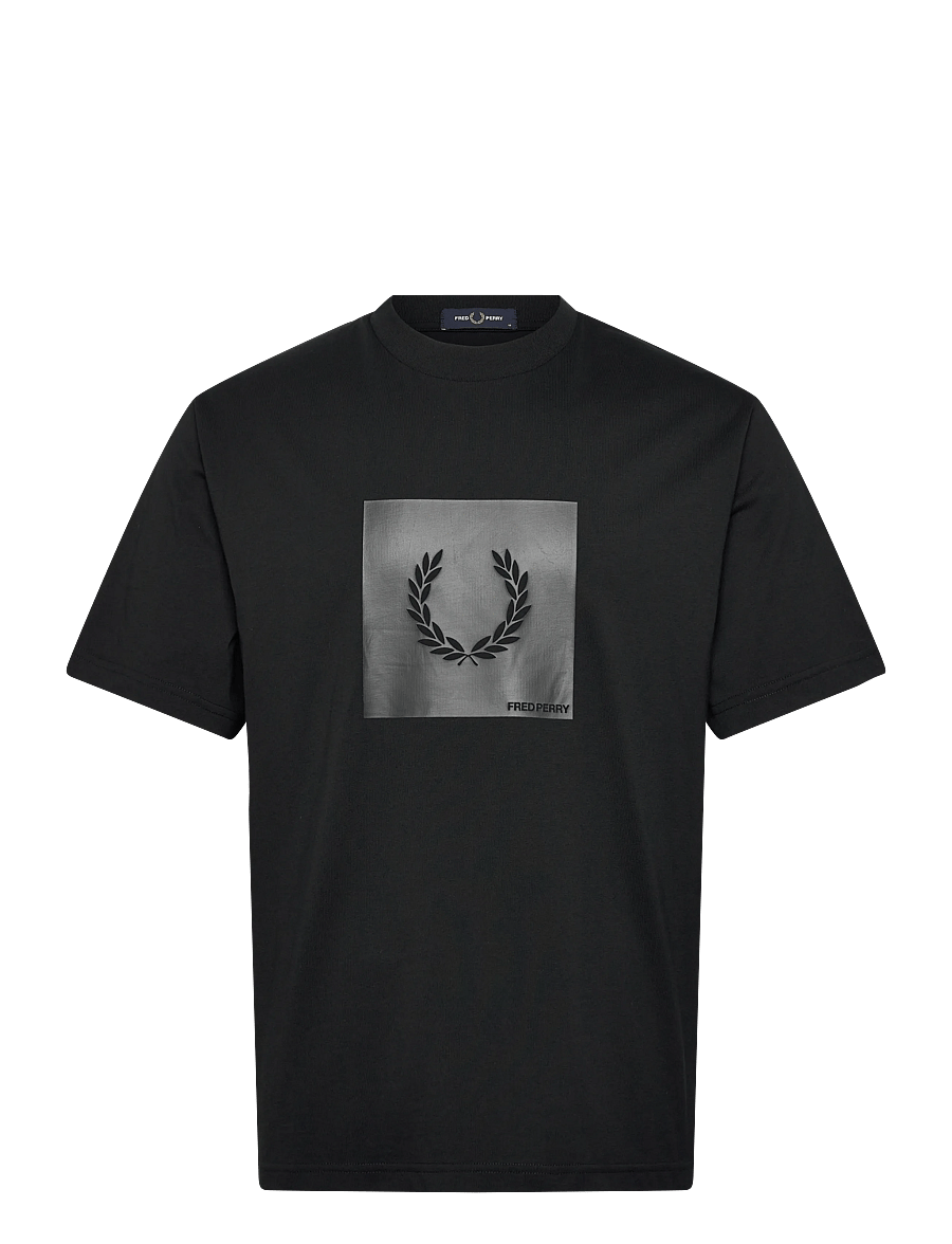 Fred Perry - BOX GRAPHIC T-SHIRT - lühikeste varrukatega t-särgid - black - 1