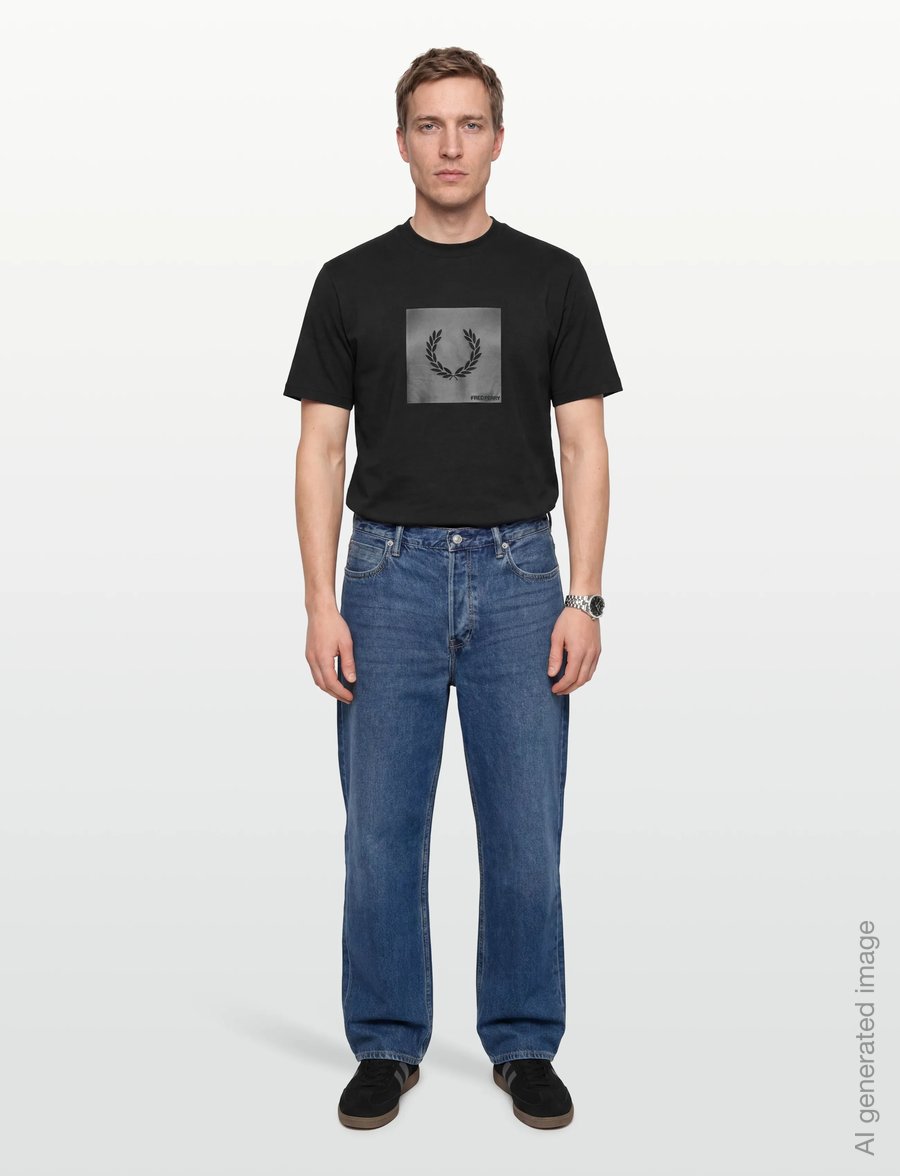Fred Perry - BOX GRAPHIC T-SHIRT - lühikeste varrukatega t-särgid - black - 0