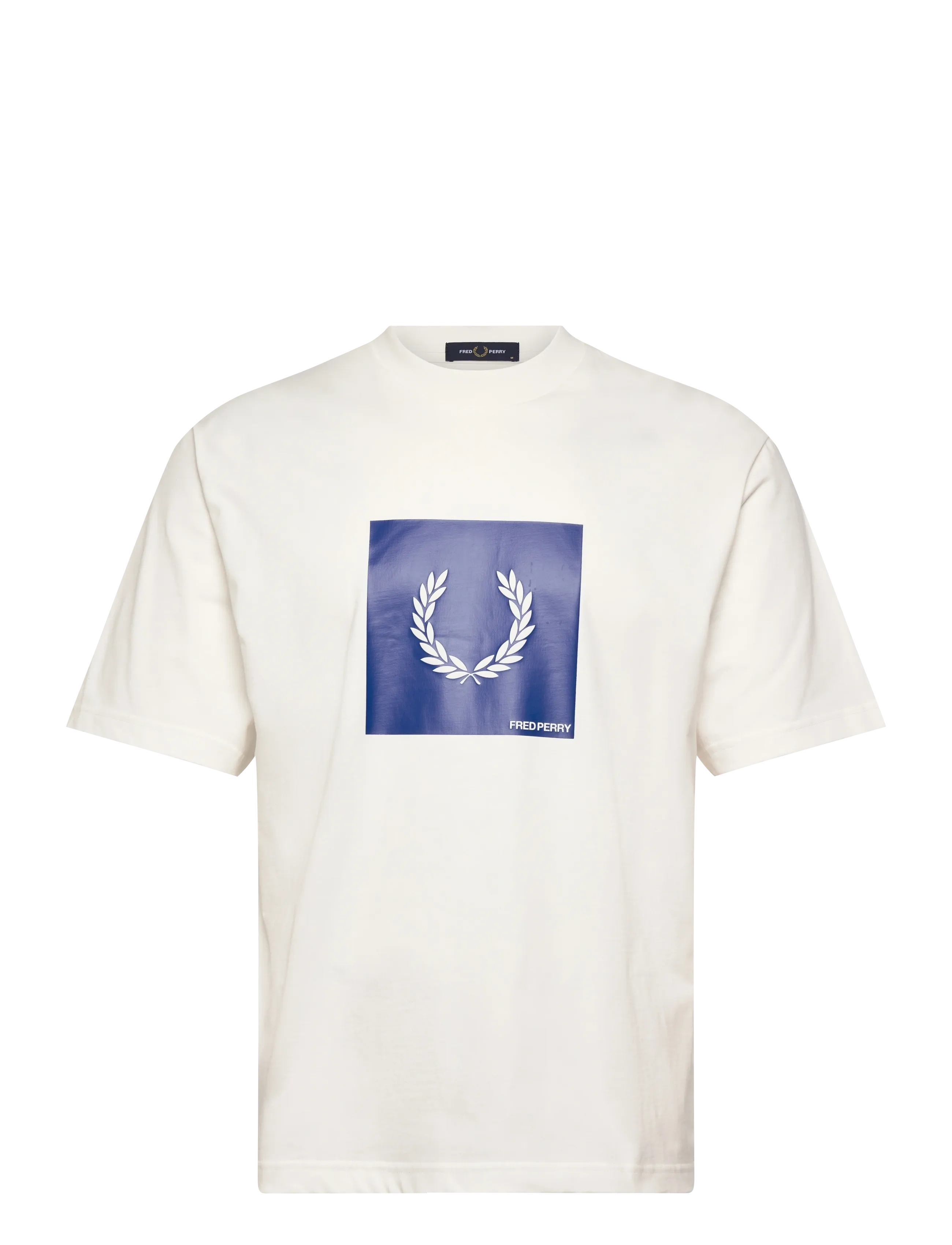 Fred Perry BOX GRAPHIC T-SHIRT - T-Shirts - SNOW WHITE / white