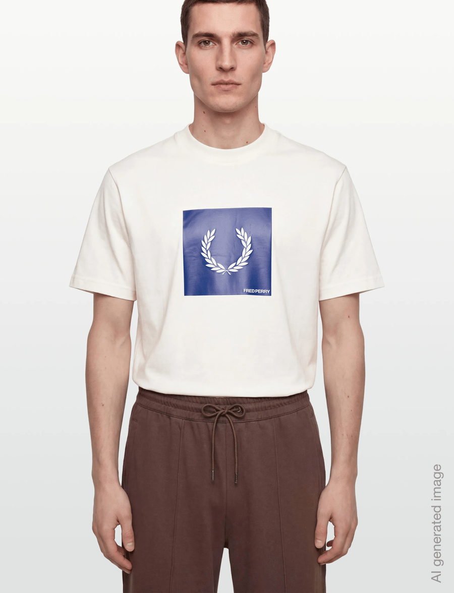 Fred Perry - BOX GRAPHIC T-SHIRT - t-krekli ar īsām piedurknēm - snow white - 3
