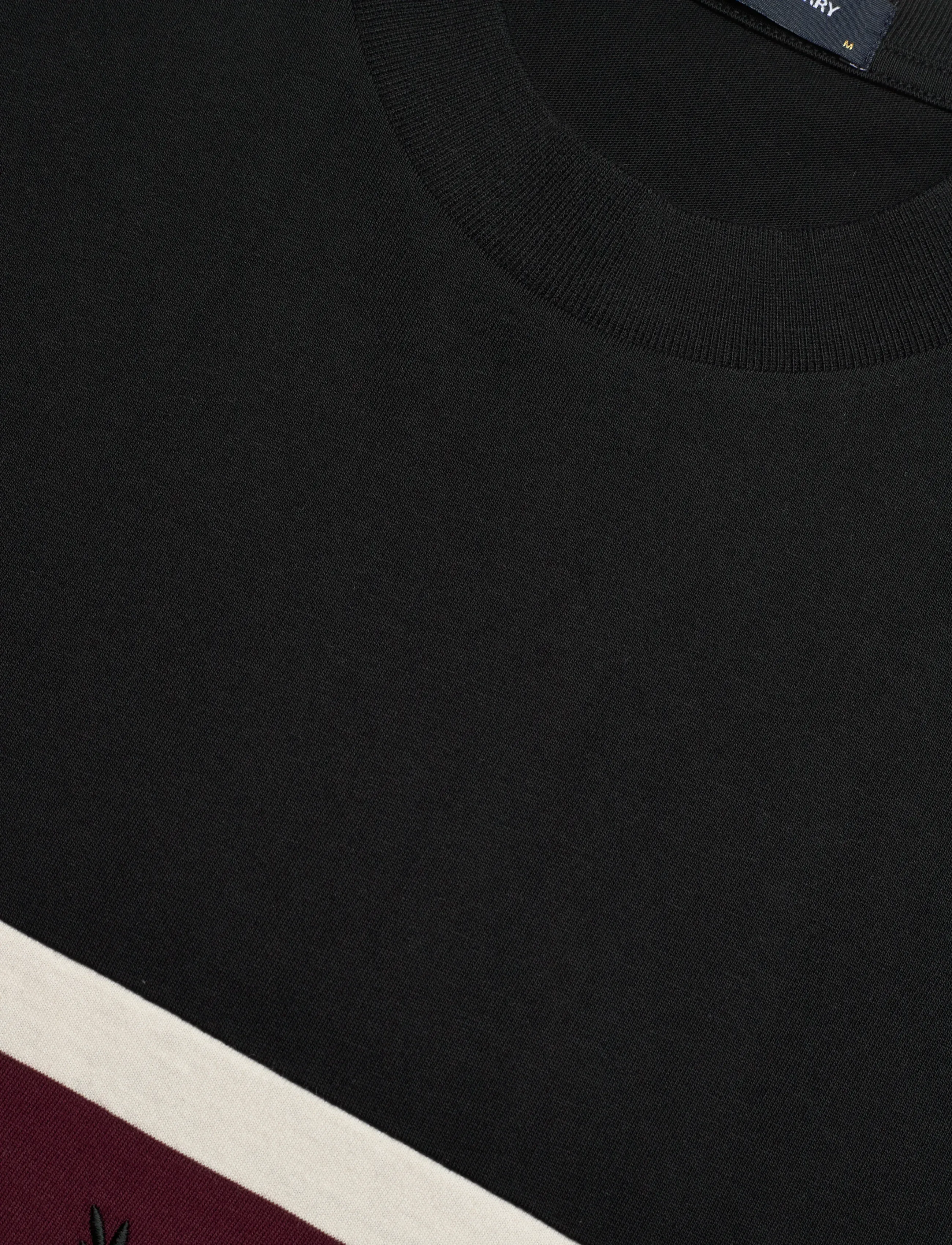 Fred Perry - EMBROIDERED PANEL TEE - sünnipäevakingitused - black - 5