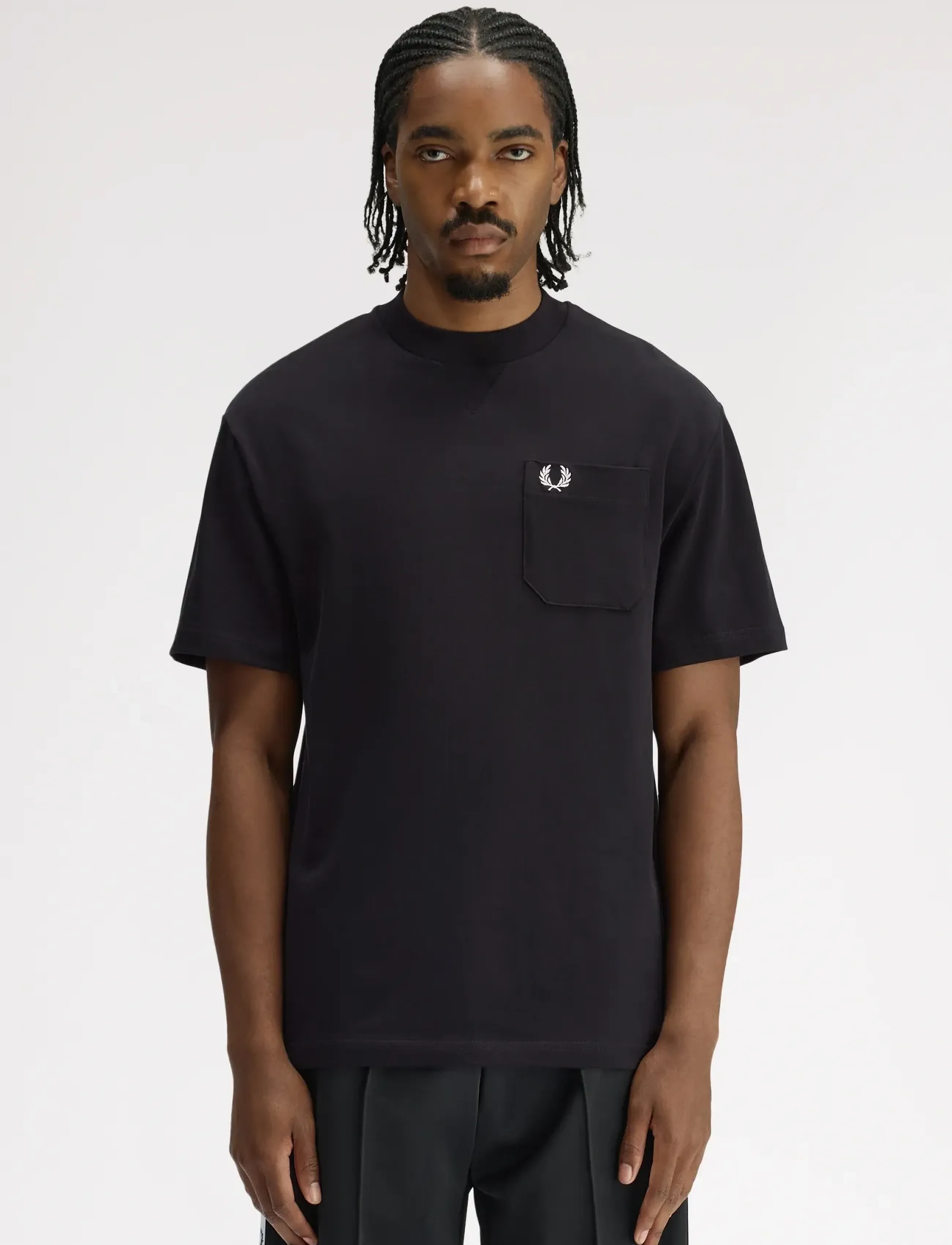 Fred Perry Pocket Detail T-Shirt, Mænd, Lomme T-Shirt, Sort, Str: M