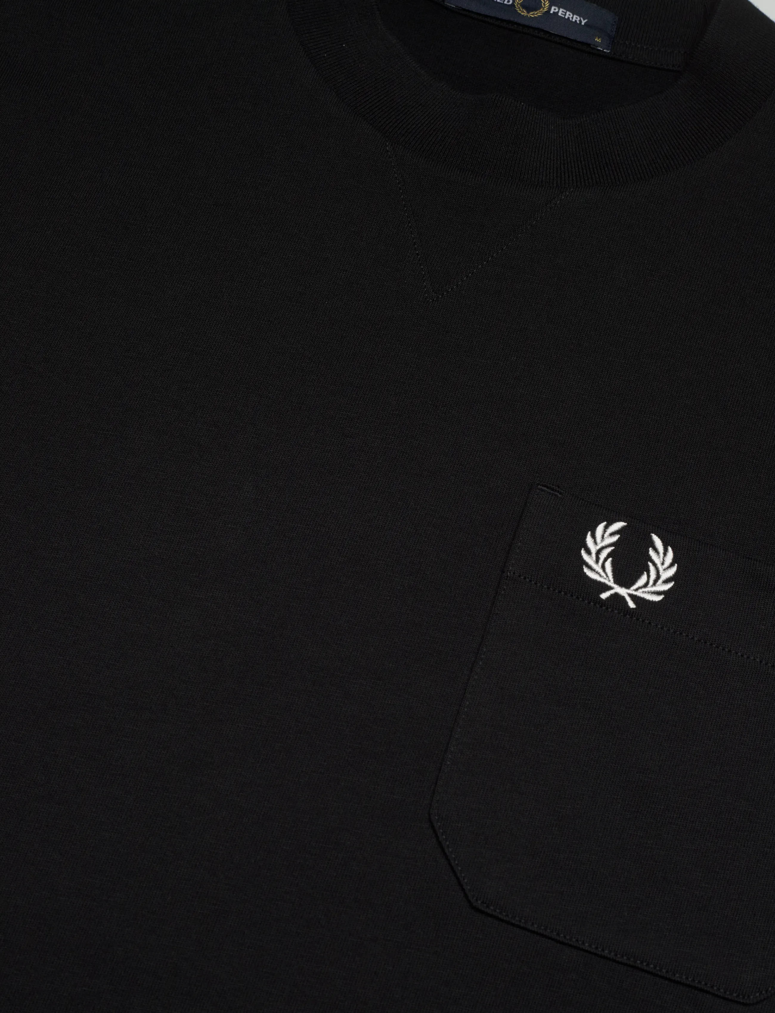 Fred Perry - POCKET DETAIL T-SHIRT - short-sleeved t-shirts - black - 4