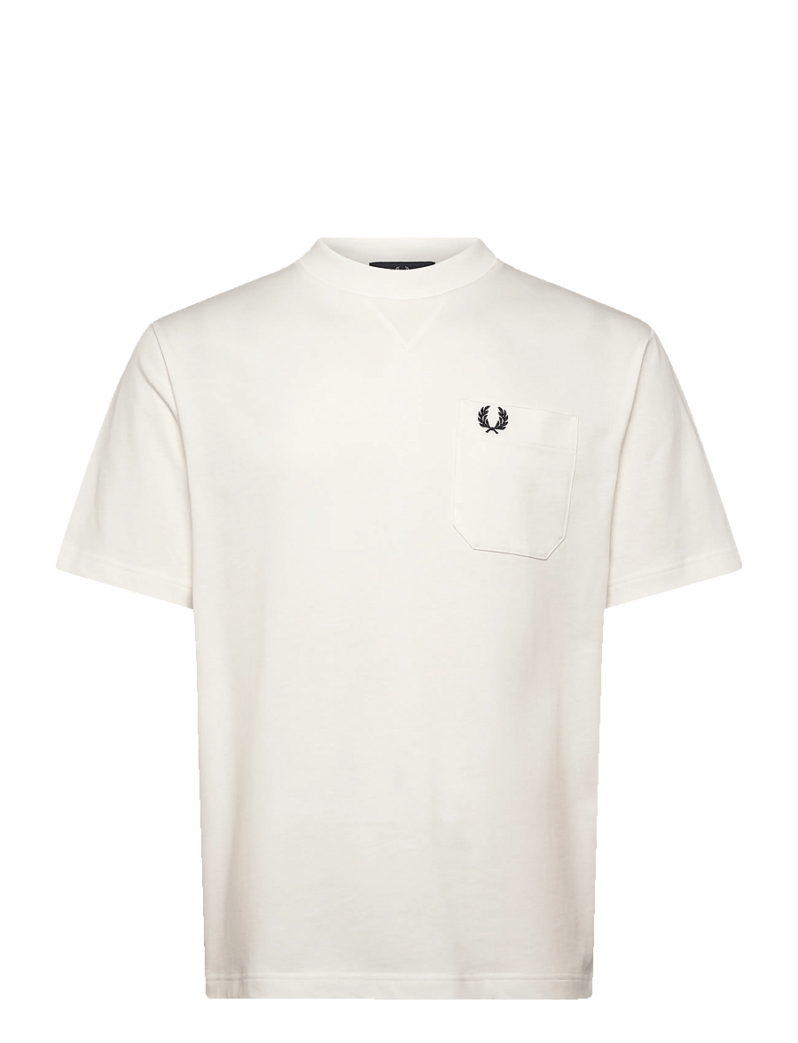 Fred Perry - POCKET DETAIL T-SHIRT - short-sleeved t-shirts - snow white - 1