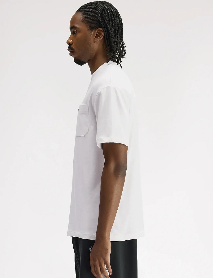 Fred Perry - POCKET DETAIL T-SHIRT - short-sleeved t-shirts - snow white - 3