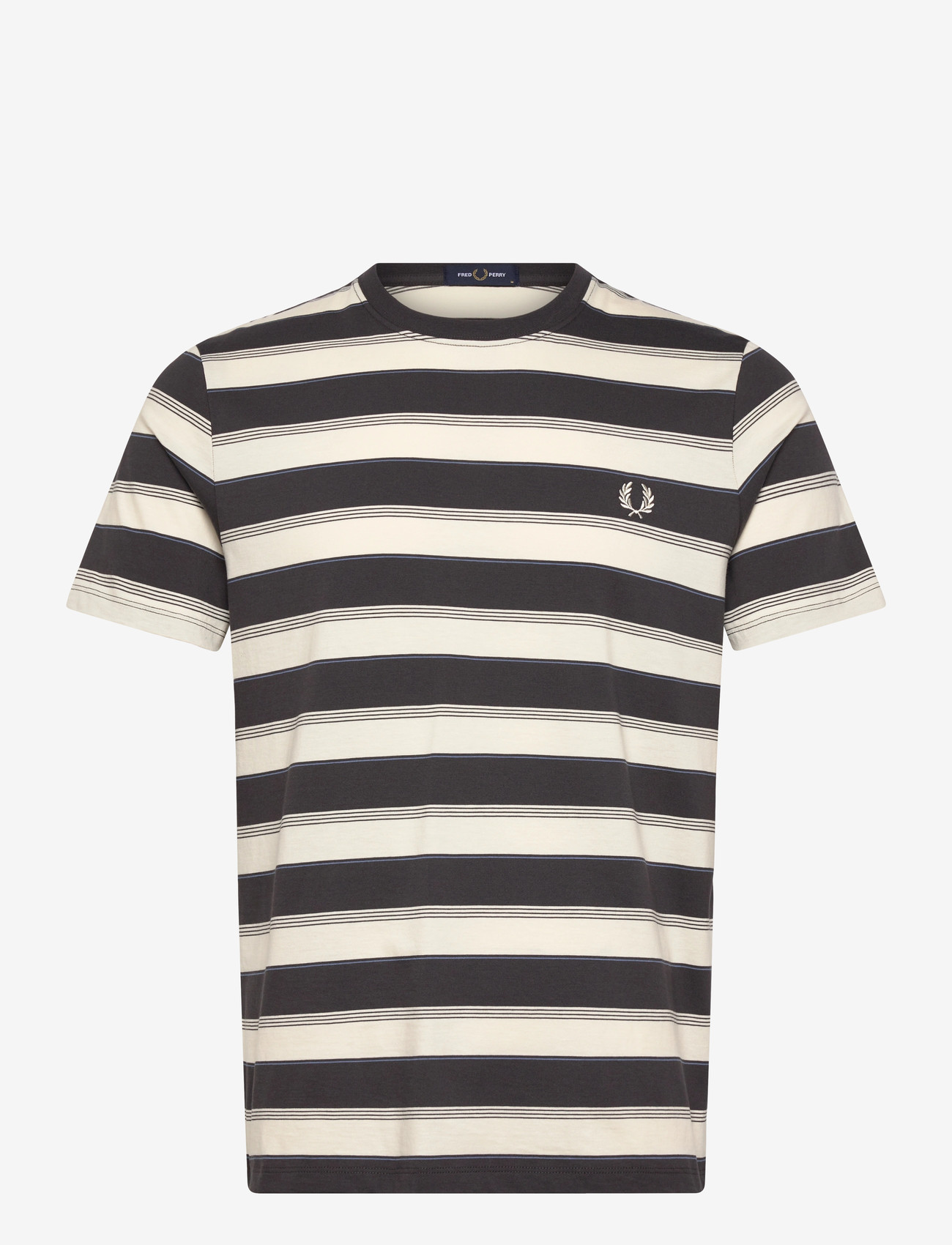 Fred Perry - FINE STRIPE T-SHIRT - lühikeste varrukatega t-särgid - anchor grey - 0