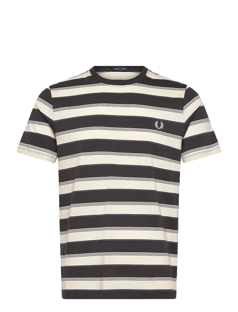 Fred Perry - FINE STRIPE T-SHIRT - lühikeste varrukatega t-särgid - anchor grey - 0
