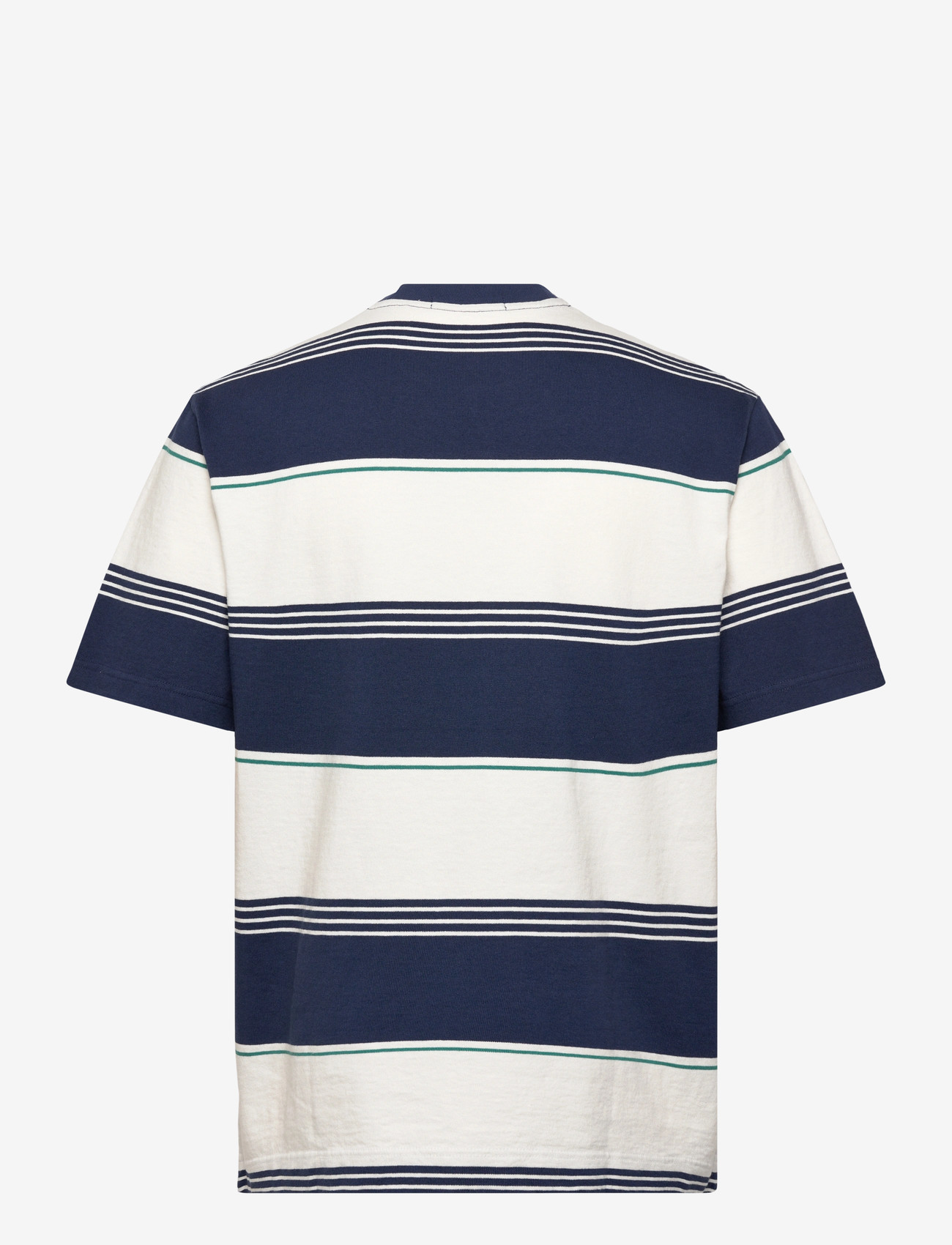 Fred Perry - HEAVYWEIGHT STRIPED TEE - kortärmade t-shirts - tennis blue - 1