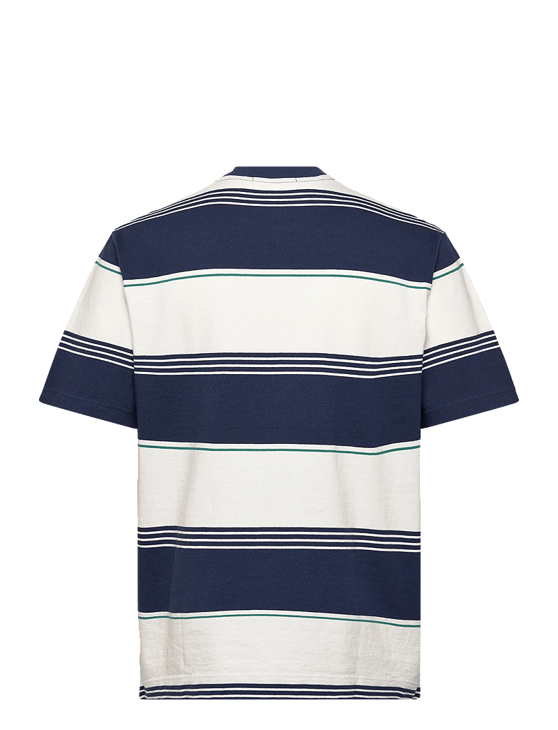 Fred Perry - HEAVYWEIGHT STRIPED TEE - kortärmade t-shirts - tennis blue - 1