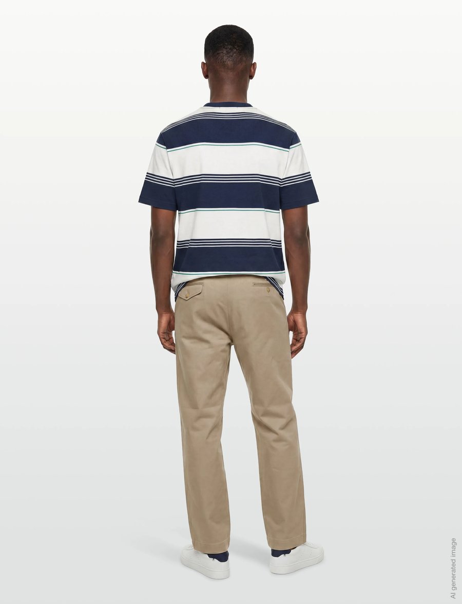 Fred Perry - HEAVYWEIGHT STRIPED TEE - lühikeste varrukatega t-särgid - tennis blue - 4