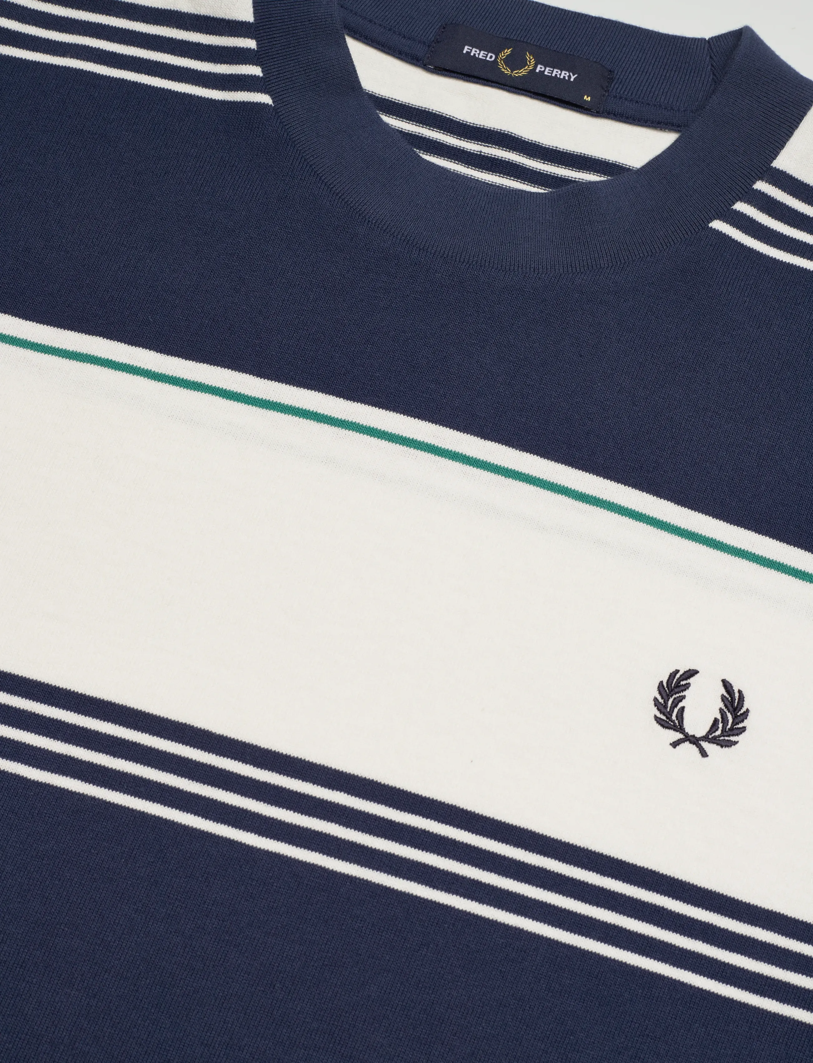 Fred Perry - HEAVYWEIGHT STRIPED TEE - kortærmede t-shirts - tennis blue - 5