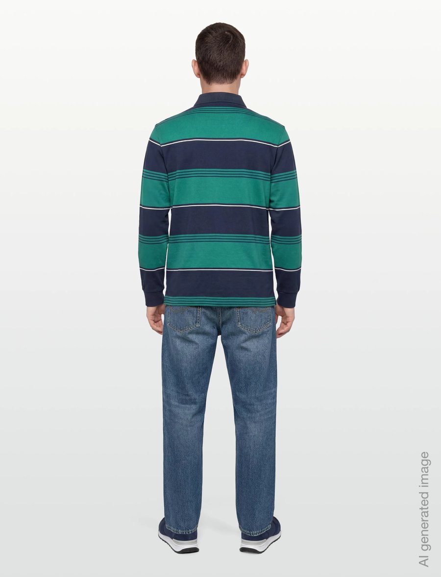 Fred Perry - HEAVYWEIGHT STRIPED POLO - langärmelig - tennis blue - 4