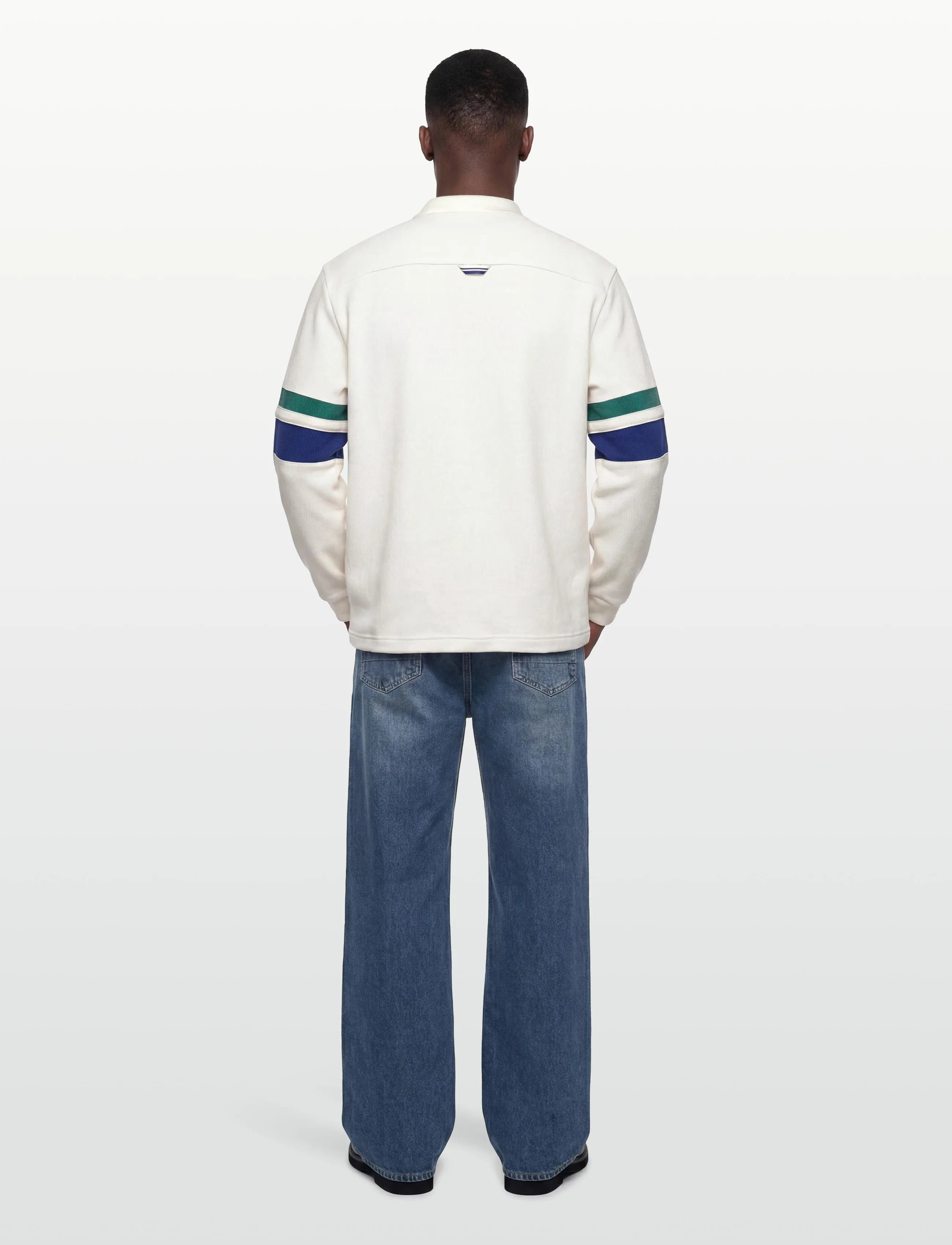 Fred Perry - TIPPED SLEEVE COLLARED SWEAT - gestrickte polohemden - snow white - 4
