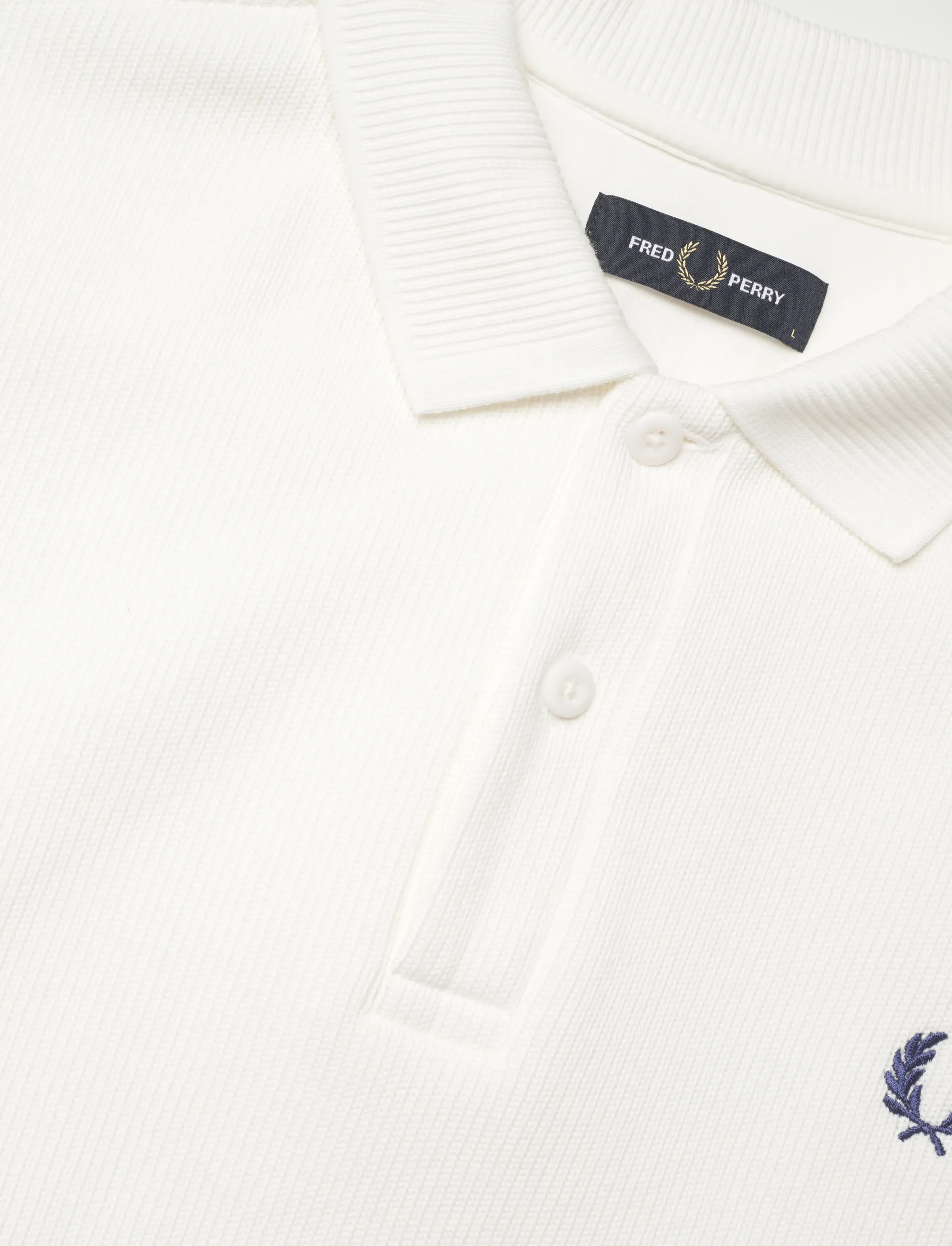Fred Perry - TIPPED SLEEVE COLLARED SWEAT - gestrickte polohemden - snow white - 5