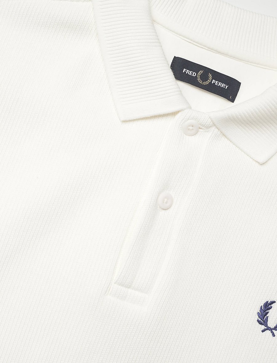 Fred Perry - TIPPED SLEEVE COLLARED SWEAT - long-sleeved knitted polos - snow white - 5