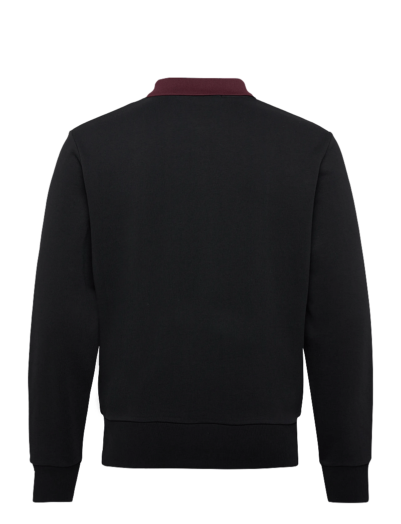 Fred Perry - EMBROIDERED PANEL COLLARED - long-sleeved polos - black - 1