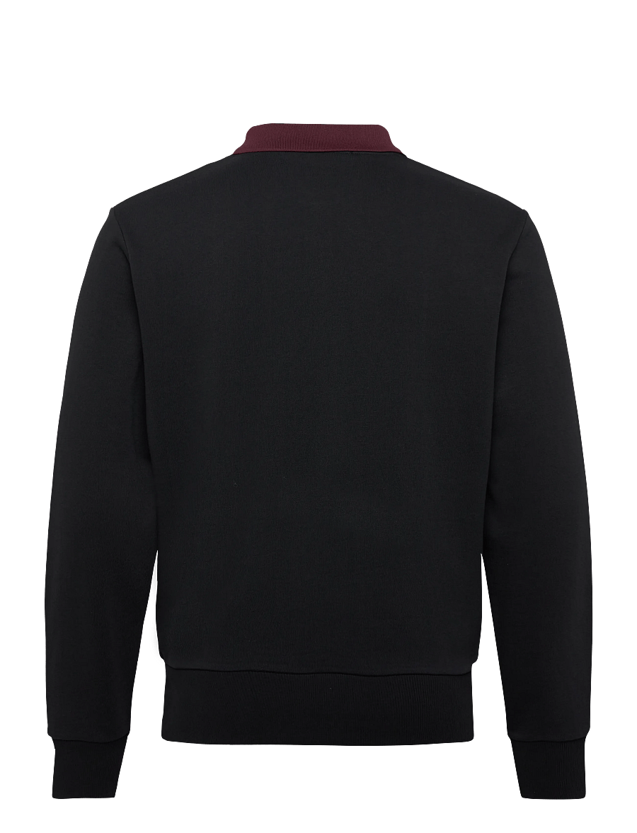 Fred Perry - EMBROIDERED PANEL COLLARED - langärmelig - black - 2